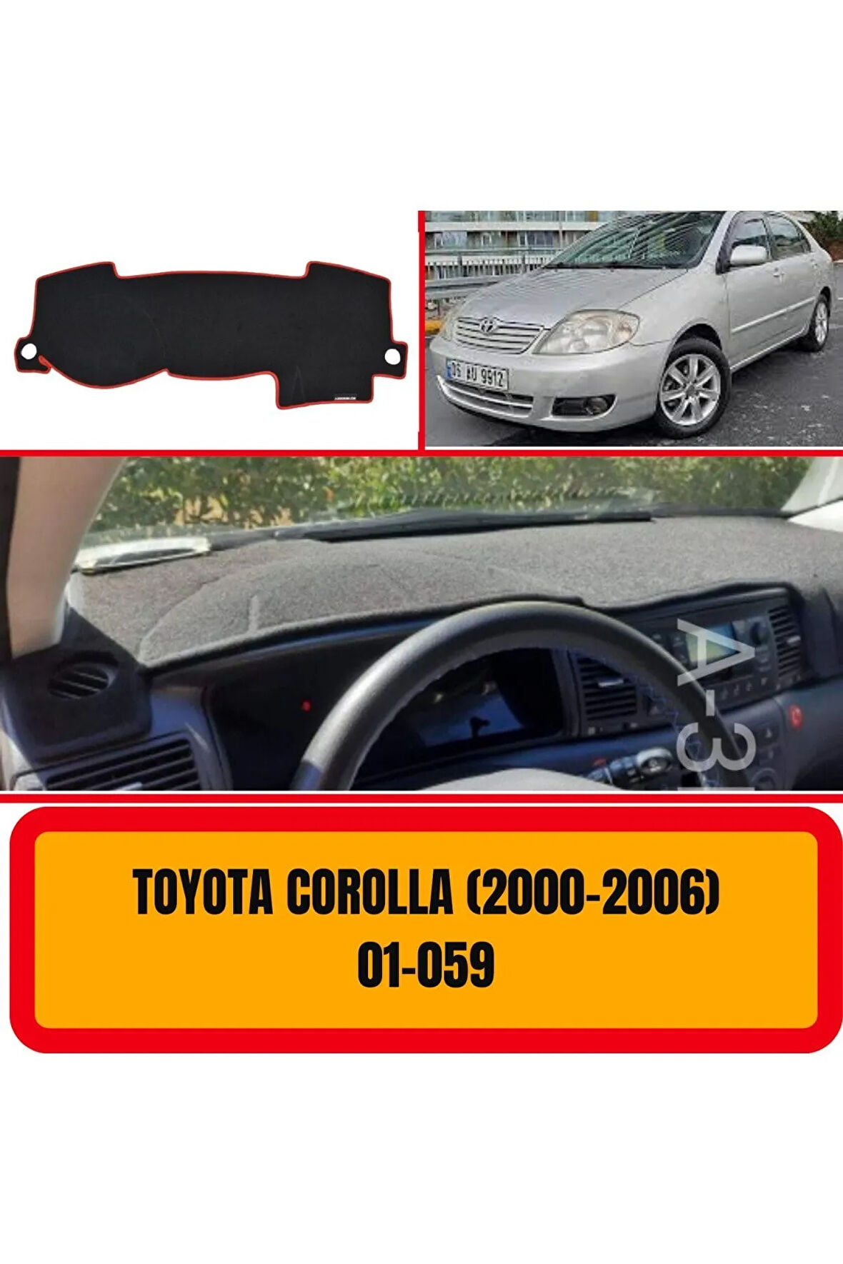 Toyota Corolla E120 E130 2000-2006 Ön Gögüs / Panel / Torpido Korumasi / Kilifi / Halisi / A3d/ 3d