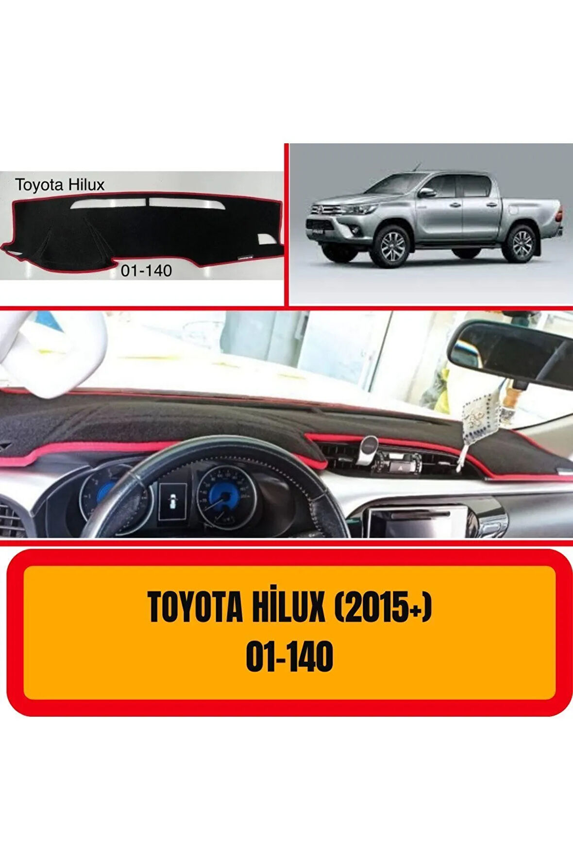 Toyota Hilux 2015 Ön Gögüs Panel Torpido Koruma Koruyucu Kilifi Halisi Örtüsü