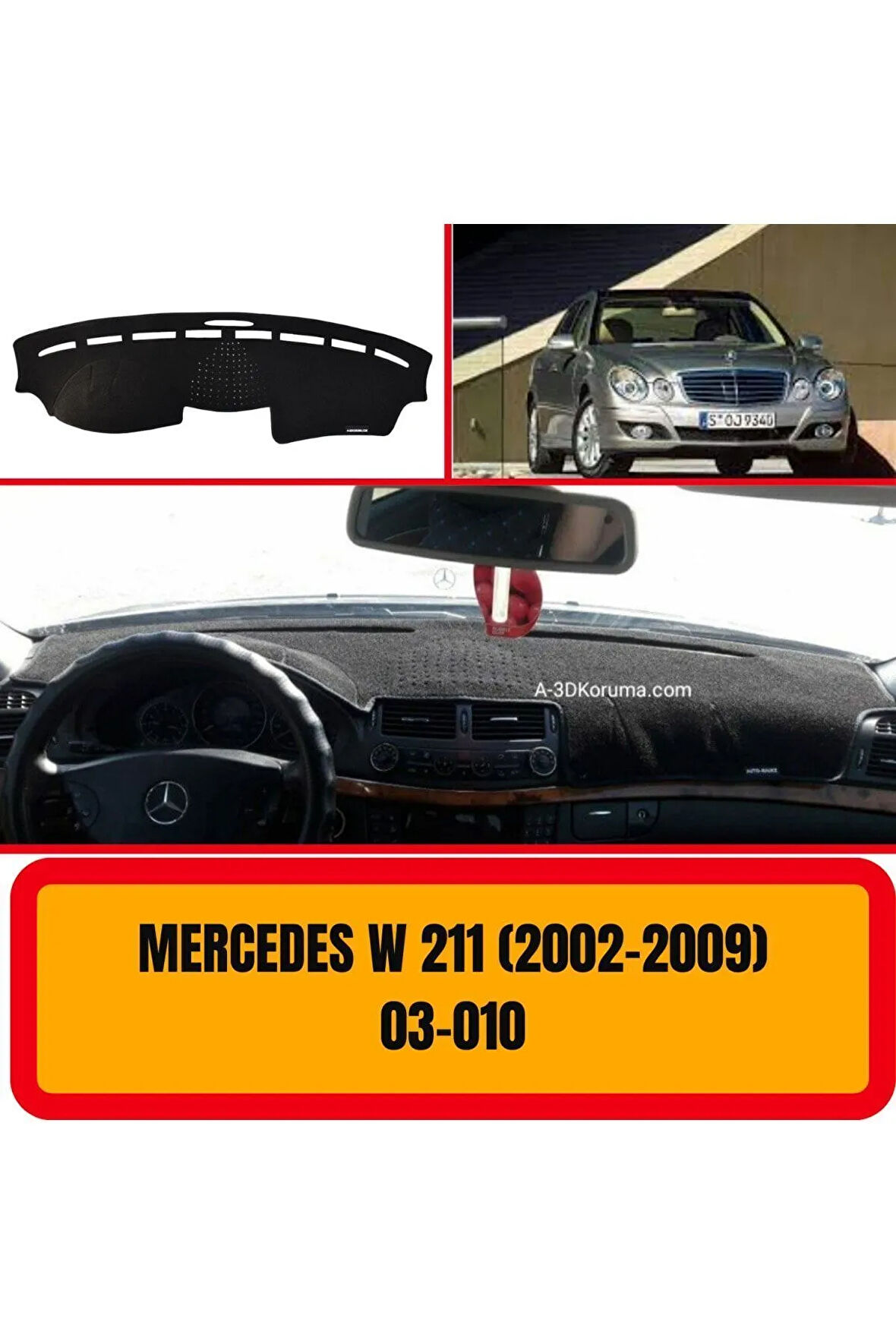 Mercedes -benz W211 2002-2009 Ön Örtüsü Göğüs Panel Torpido Koruma Koruyucu Kılıfı Halısı