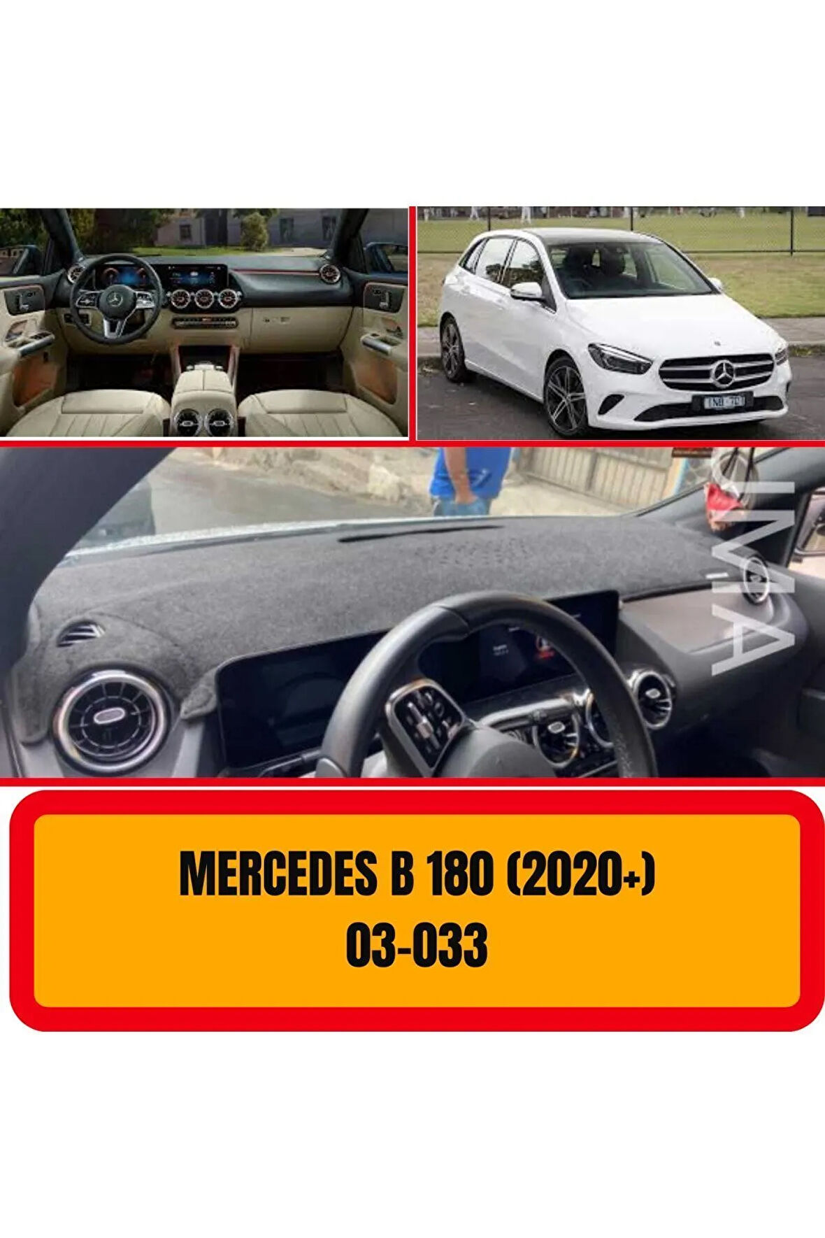 Mercedes B180 2020 Ön Örtüsü Göğüs Panel Torpido Koruma Koruyucu Kılıfı Halısı Yedek Parça