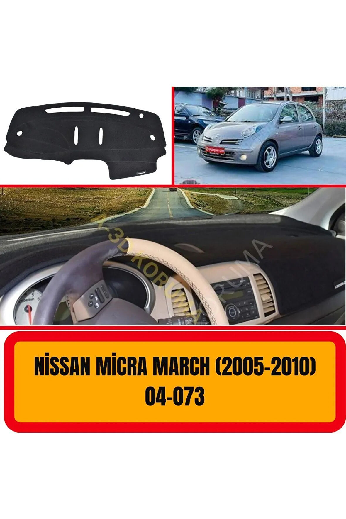 Nissan Micra March 2005-2010 Ön Örtüsü Göğüs Panel Torpido Koruma Koruyucu Kılıfı Halısı Yedek Parça