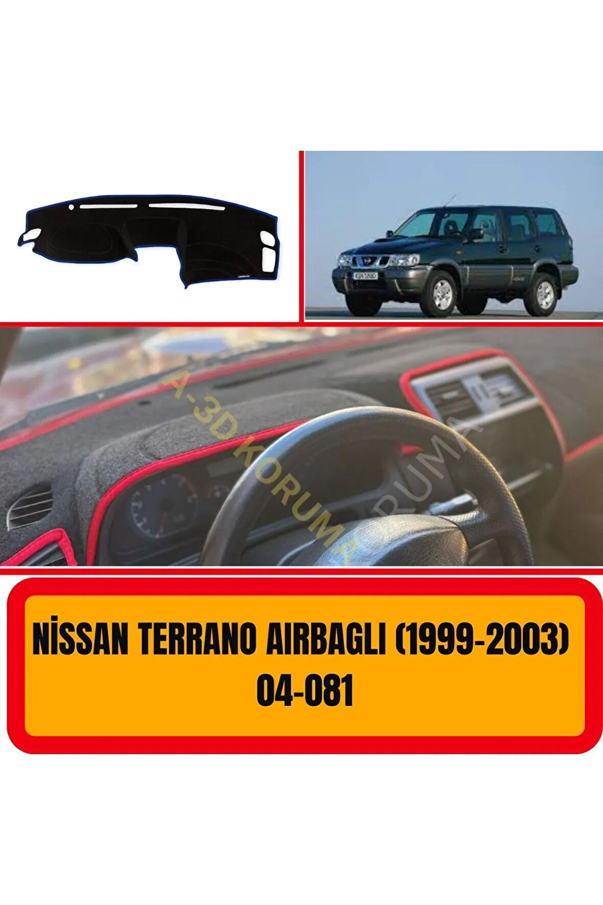 Nissanterrano (AİRBAGLİ) 1999-2003 Ön Gögüs Panel Torpido Koruma Koruyucu Kilifi Halisi Örtüsü
