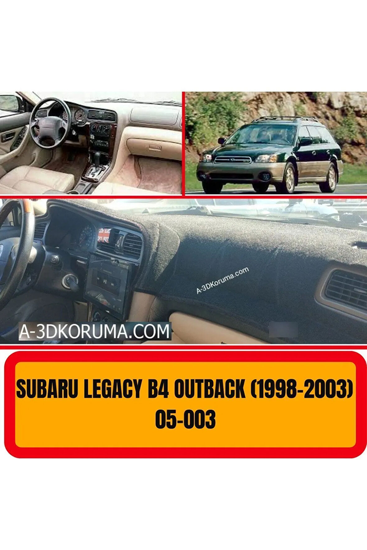 Subaru Legacy B4 1998-2003 Ön Gögüs Panel Torpido Koruma Koruyucu Kilifi Halisi Örtüsü Yedek Parça