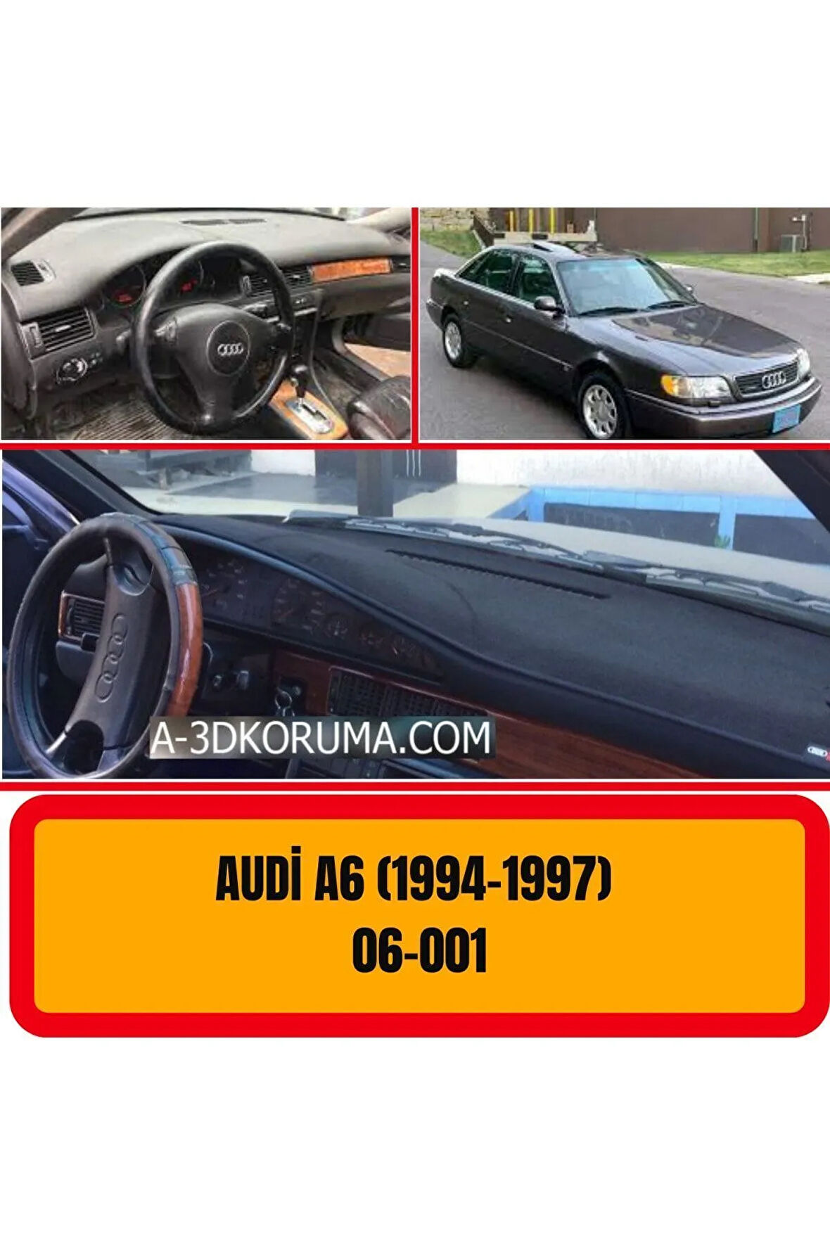 Audi A6 1994-1997 Ön Örtüsü Göğüs Panel Torpido Koruma Koruyucu Kılıfı Halısı Yedek Parça