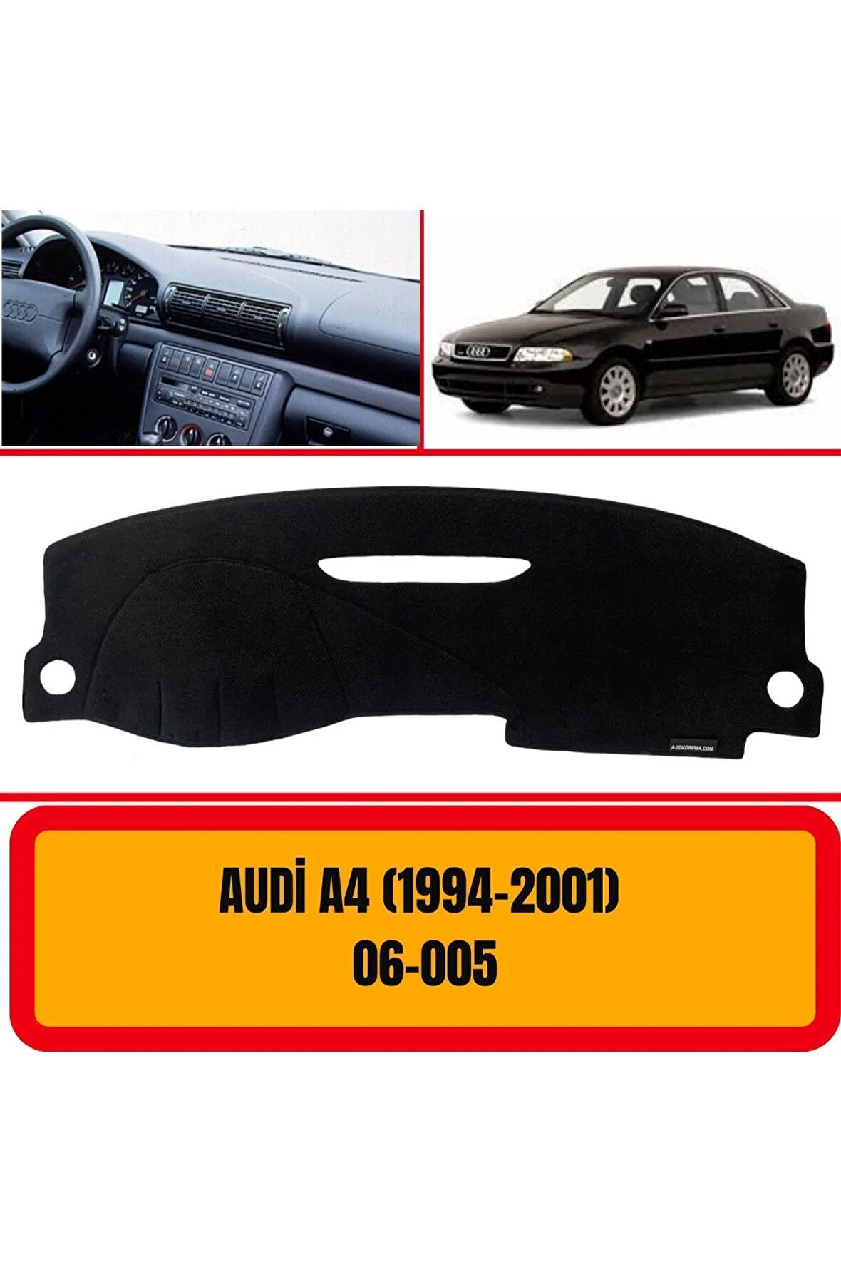 Audi A4 1994-2001 Ön Örtüsü Göğüs Panel Torpido Koruma Koruyucu Kılıfı Halısı Yedek Parça