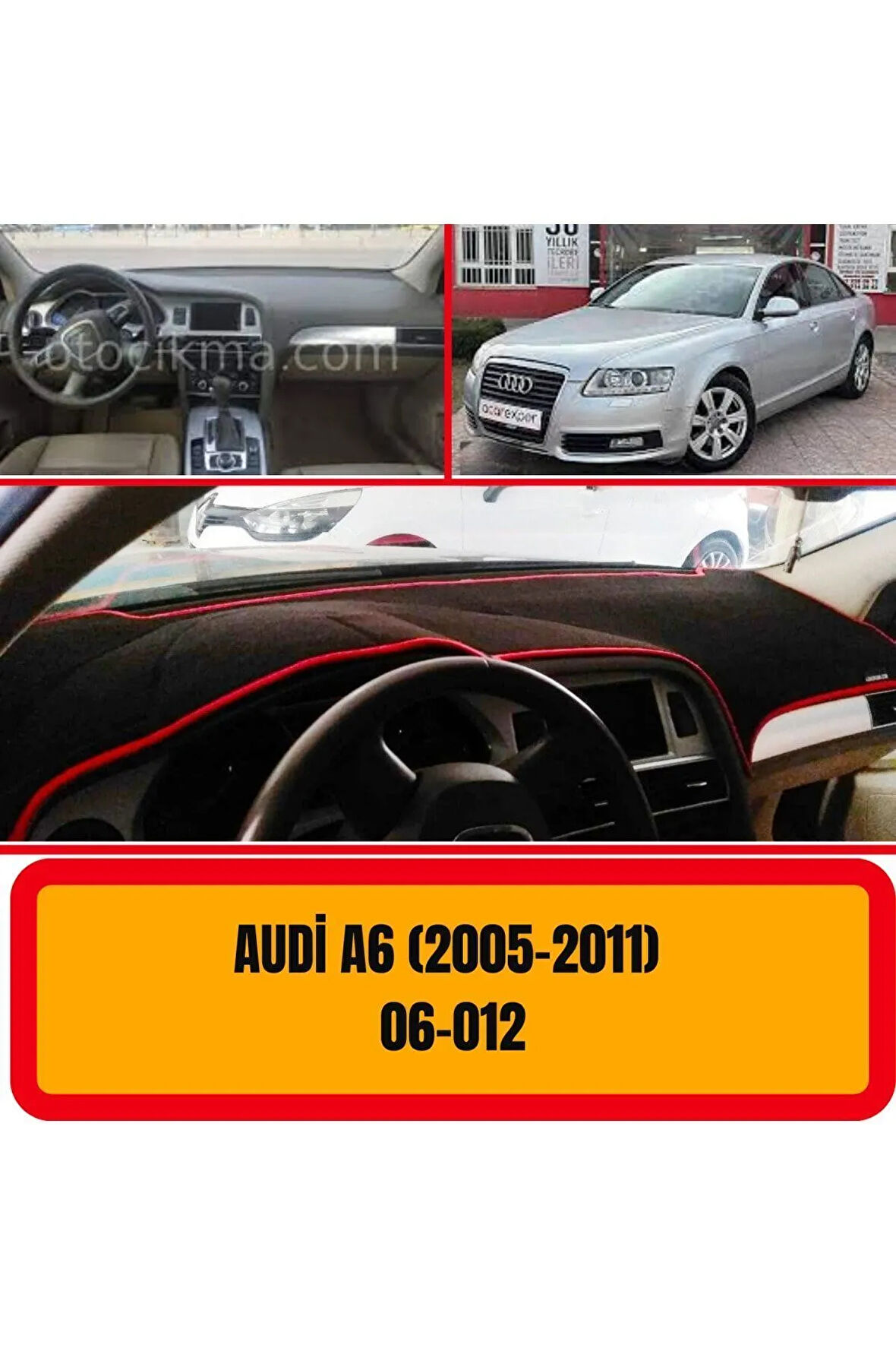 Audi A6 2005-2011 Ön Örtüsü Göğüs Panel Torpido Koruma Koruyucu Kılıfı Halısı Yedek Parça