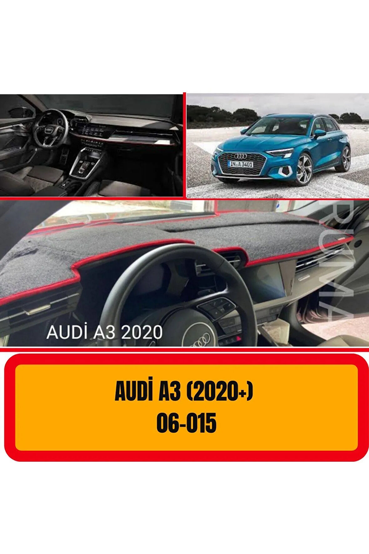 Audi A3 2020 Ön Gögüs Panel Torpido Koruma Koruyucu Kilifi Halisi Örtüsü