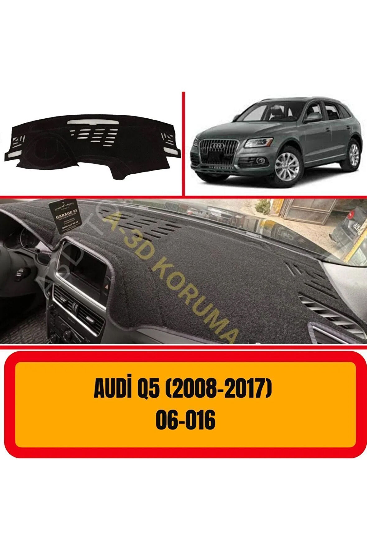 Audi Q5 (2008-2017) Ön Gögüs Panel Torpido Koruma Koruyucu Kilifi Halisi Örtüsü Yedek Parça