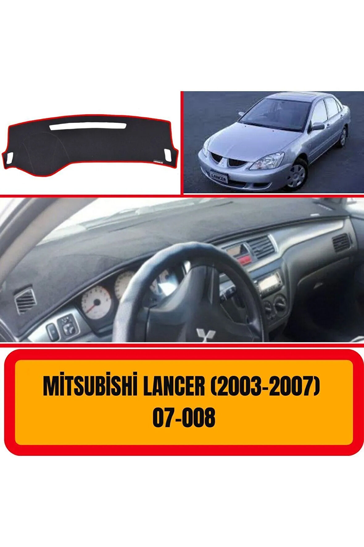 Mitsubishi Lancer 2003-2007 Ön Örtüsü Göğüs Panel Torpido Koruma Koruyucu Kılıfı Halısı Yedek Parça