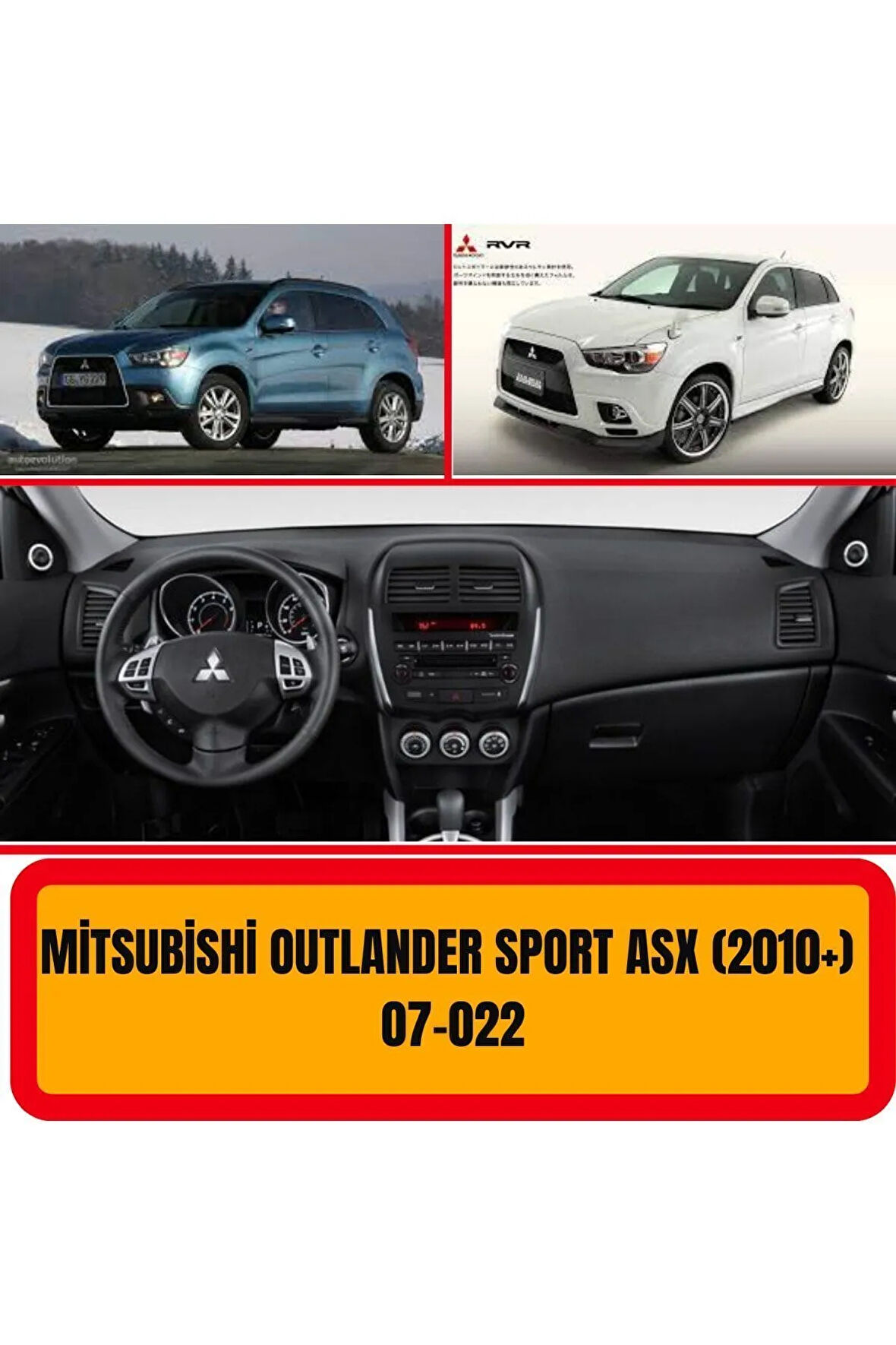 Mitsubishi Outlander Sport Asx 2010 Ön Örtüsü Göğüs Panel Torpido Koruma Koruyucu Halısı Yedek