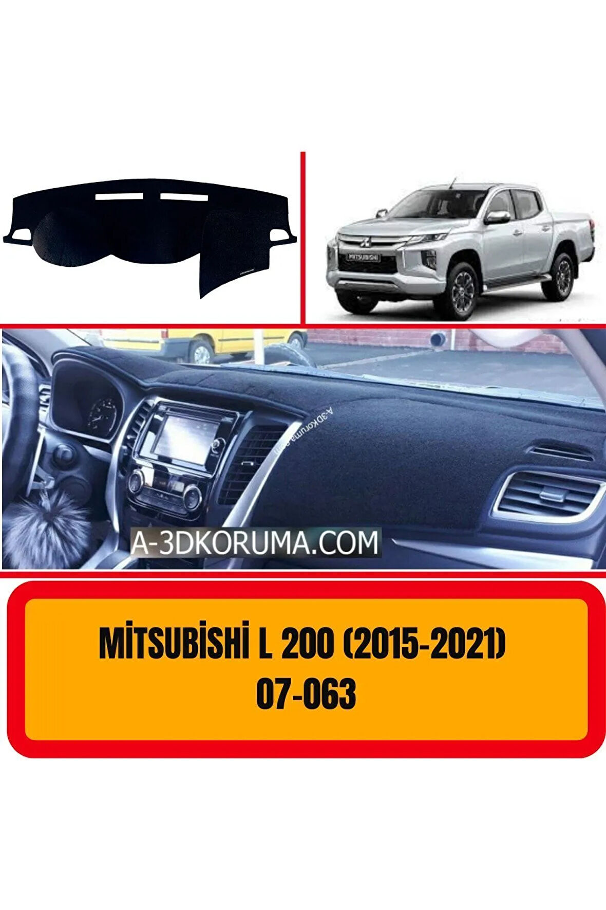 Mitsubishi L 200 Pickup 2015-2021 Ön Torpido Koruma Koruyucu Kilifi Halisi Örtüsü Aksesuarları Yedek