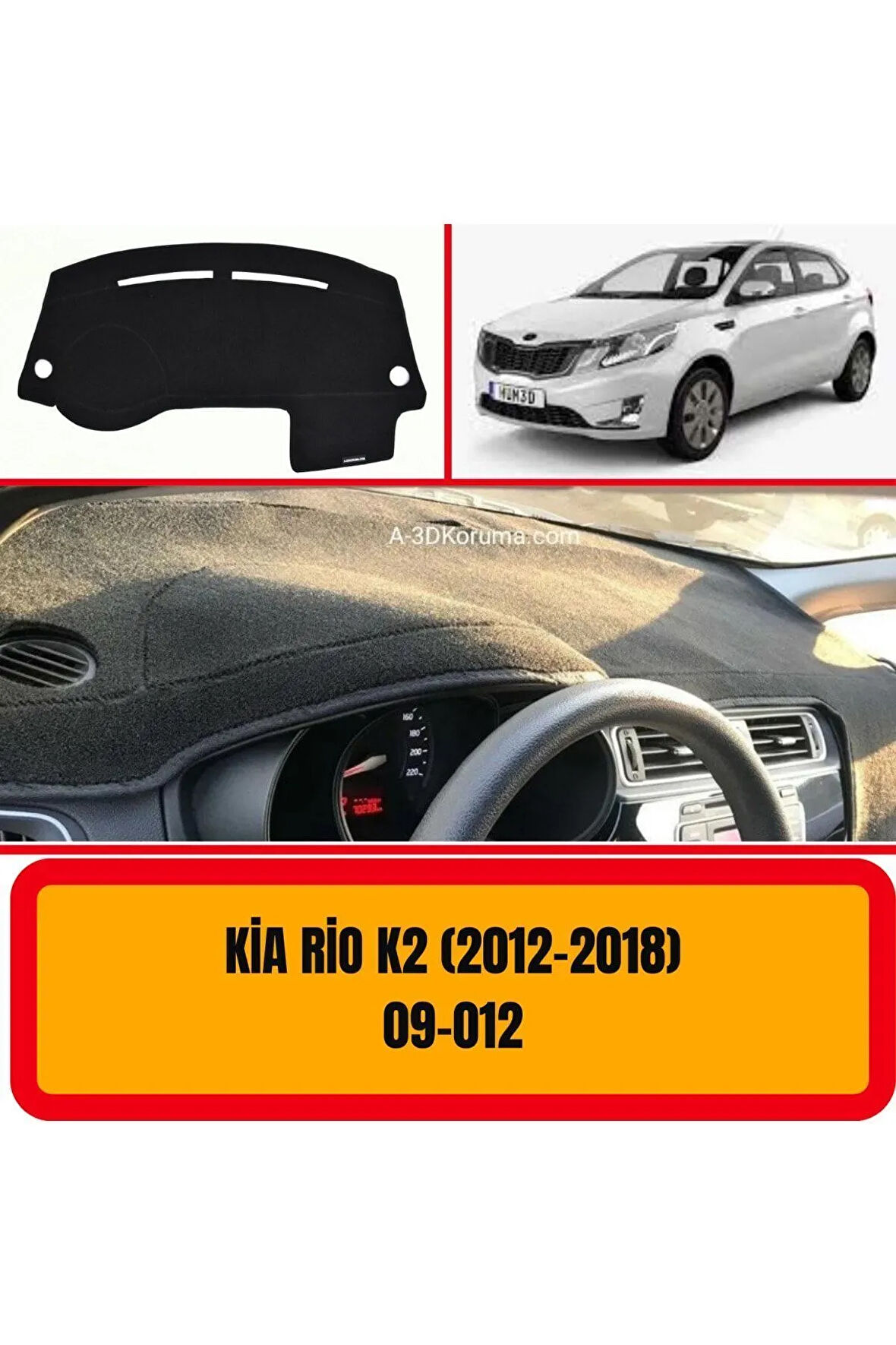 Kia Rio K2 2012 Ön Torpido Koruma Koruyucu Kilifi Halisi Örtüsü Aksesuarları Yedek Parça