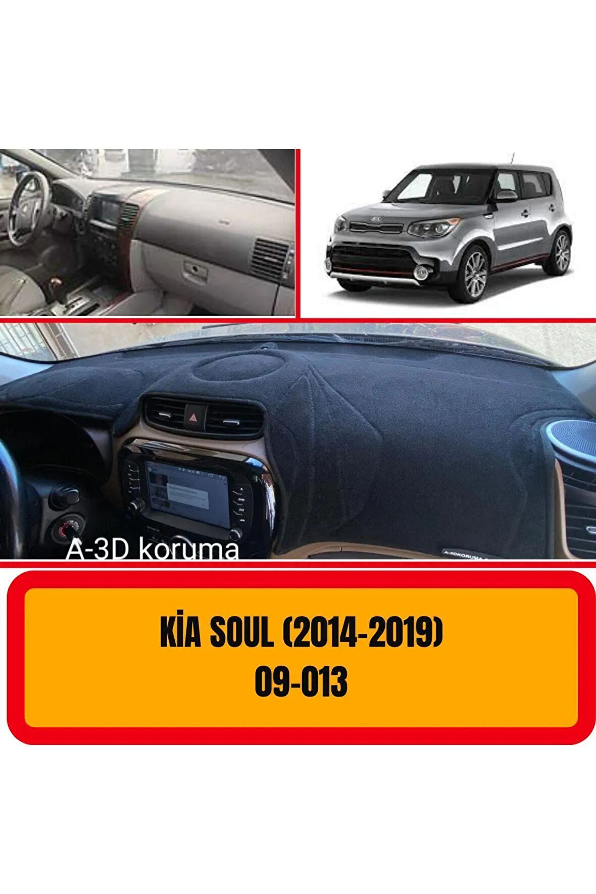 Kia Soul 2014 Ön Gögüs Panel Torpido Koruma Koruyucu Kilifi Halisi Örtüsü