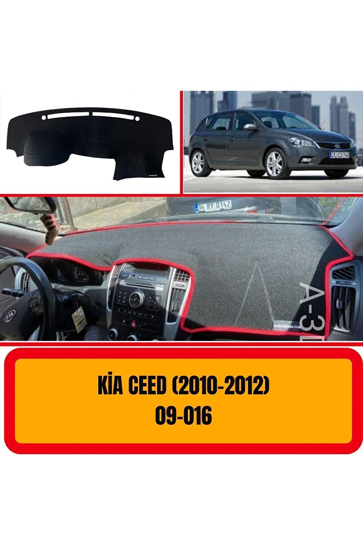 Kia Ceed 2006-2012 Ön Örtüsü Göğüs Panel Torpido Koruma Koruyucu Kılıfı Halısı Yedek Parça