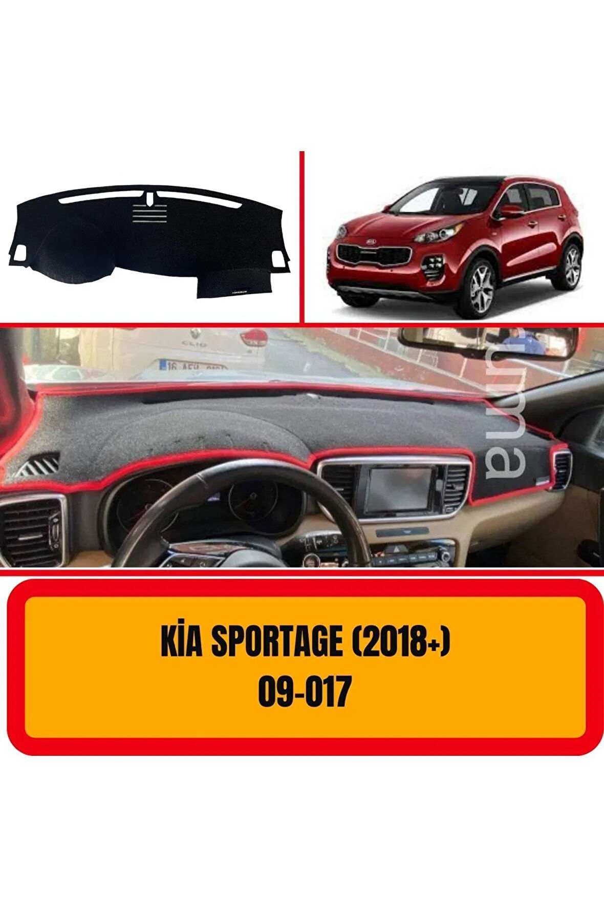 Kia Sportage 2018 Ön Torpido Koruma Koruyucu Kilifi Halisi Örtüsü Aksesuarları Yedek Parça