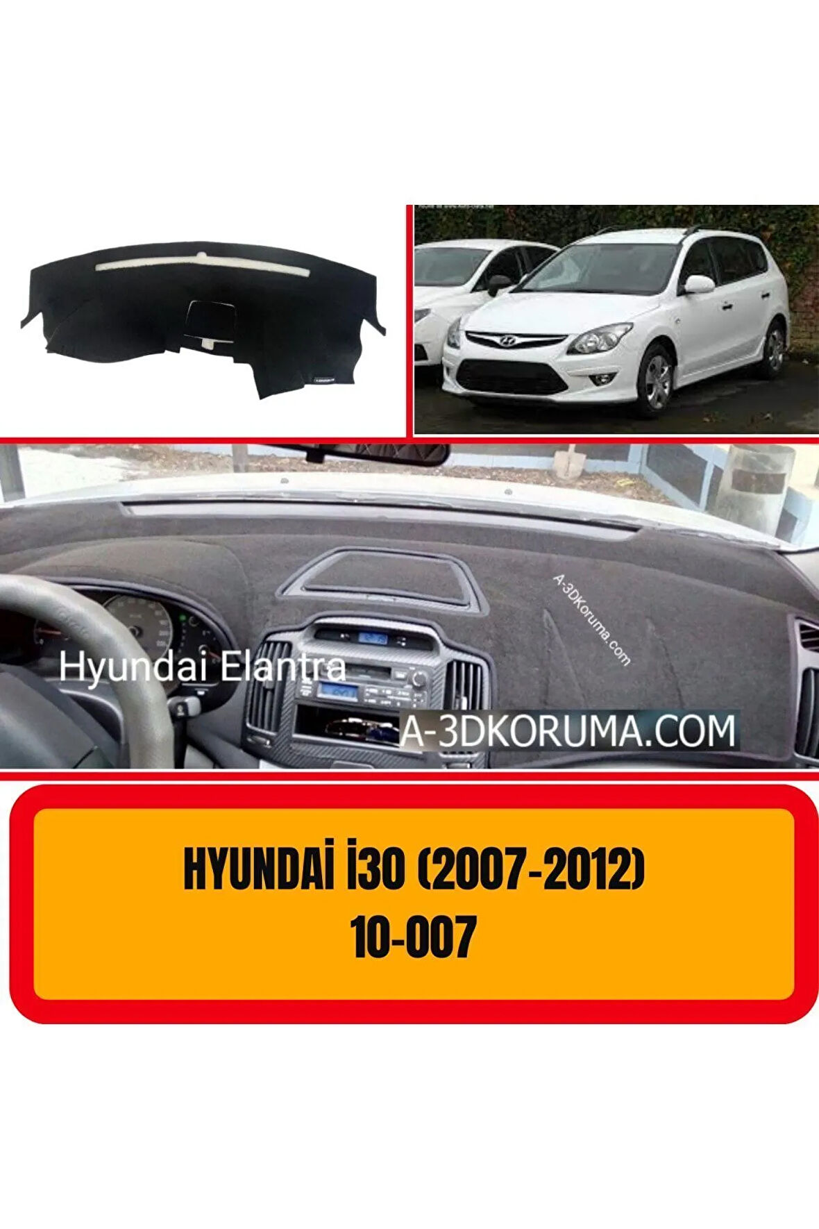 Hyundai I30 2007-2012 Ön Torpido Koruma Koruyucu Kilifi Halisi Örtüsü Aksesuarları Yedek Parça