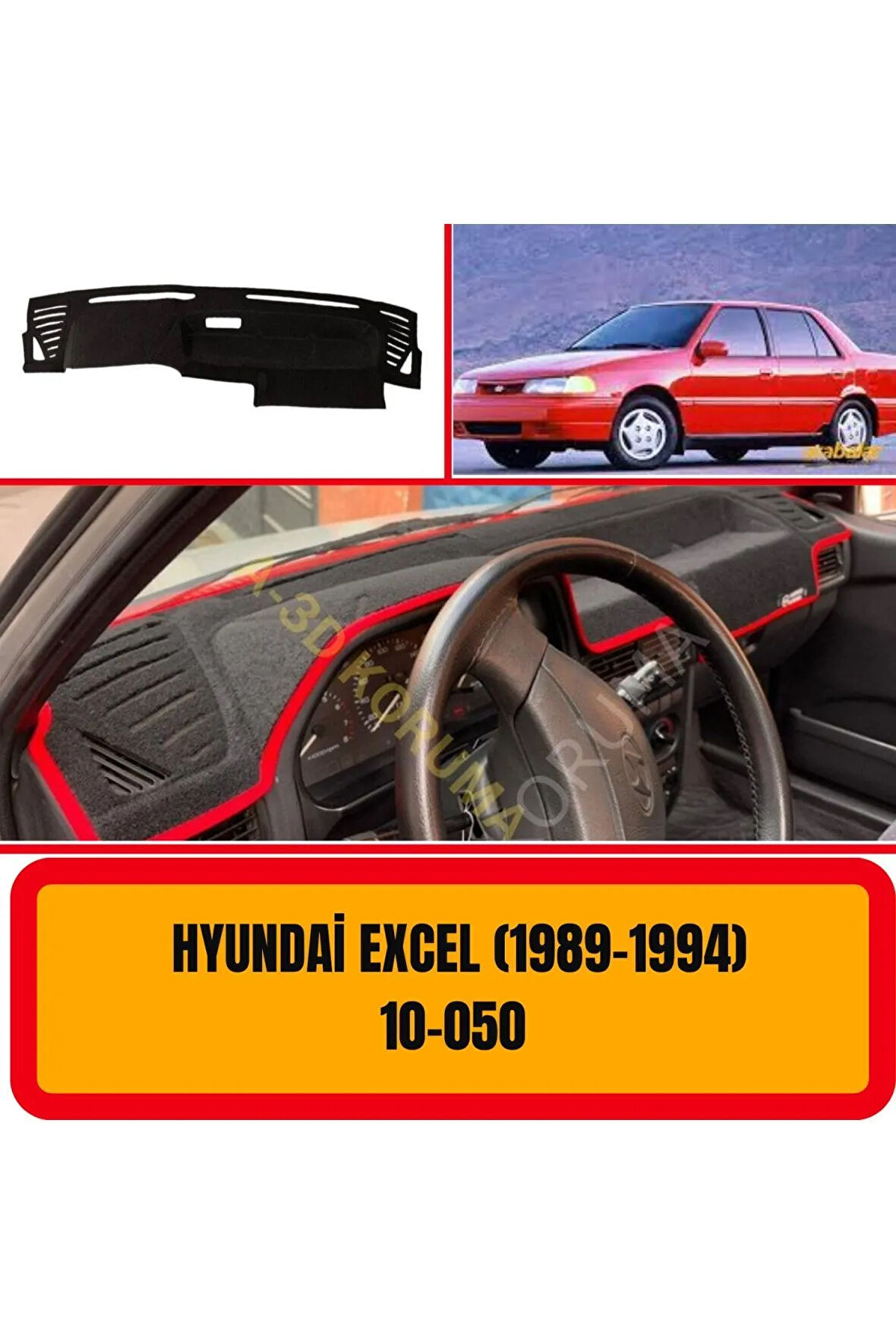 Hyundai Excel (1989-1994) Ön Gögüs Panel Torpido Koruma Koruyucu Kilifi Halisi Örtüsü