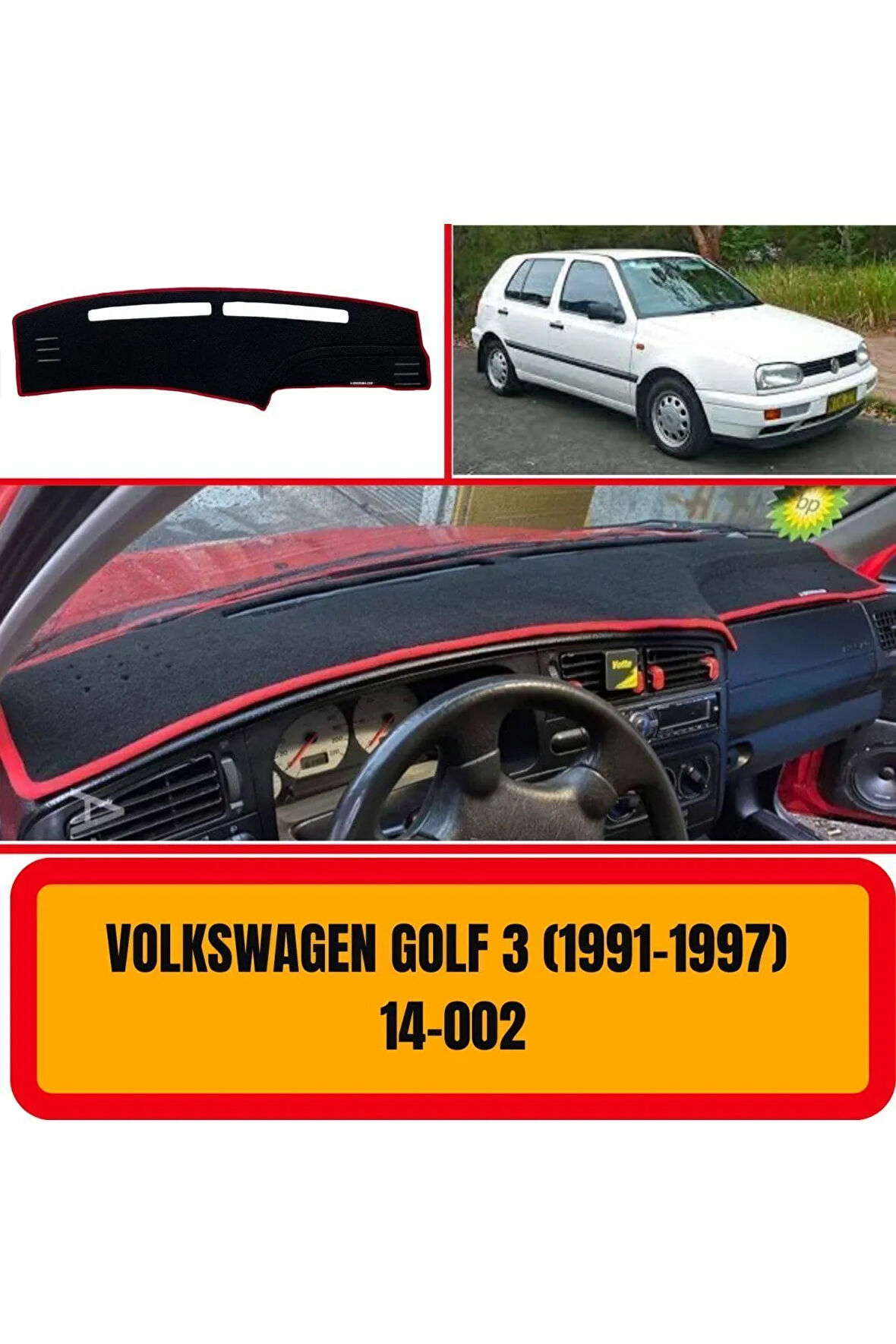 Volkswagen Golf3 1991-1997 Ön Örtüsü Göğüs Panel Torpido Koruma Koruyucu Kılıfı Halısı Yedek Parça