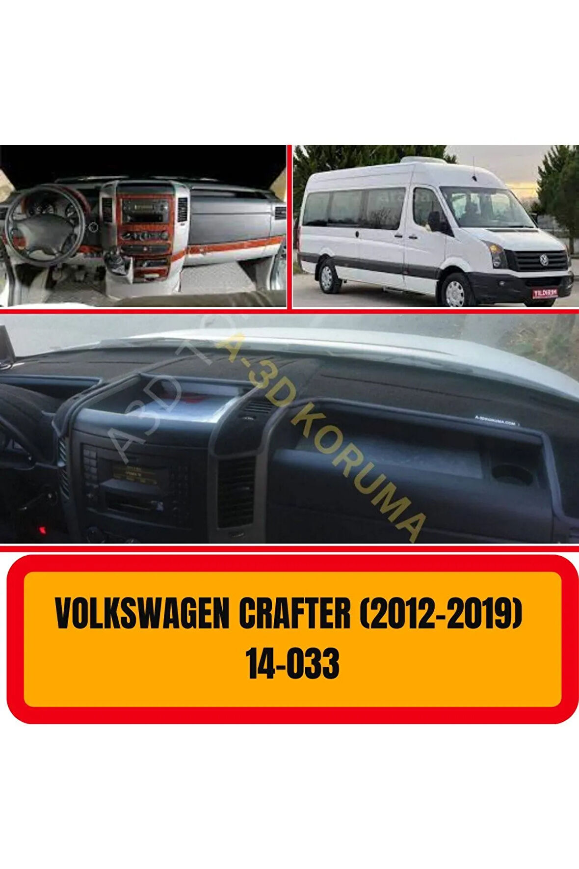 Volkswagen Crafter 2012-2019 Ön Gögüs Panel Torpido Koruma Koruyucu Kilifi Halisi Örtüsü