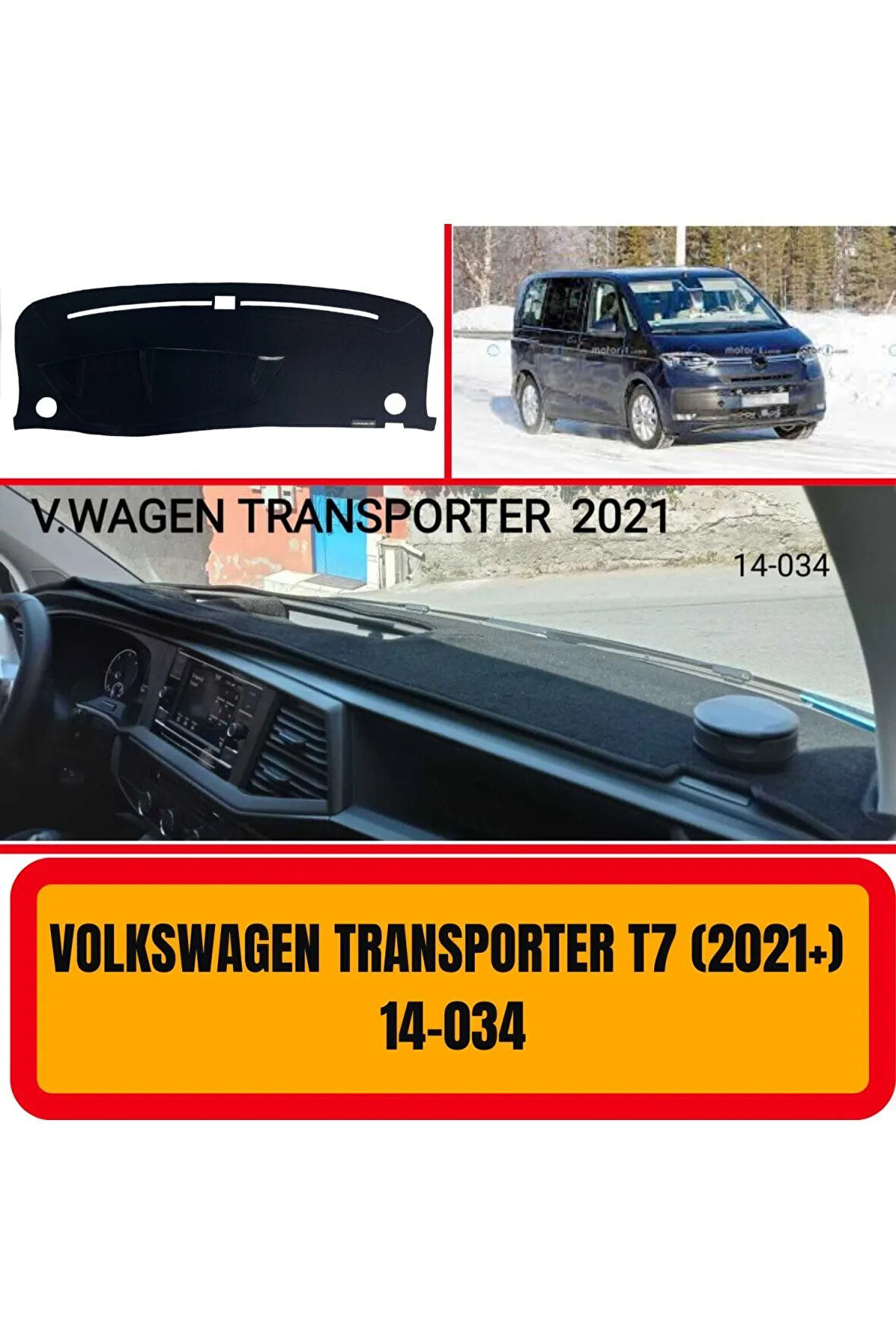 Volkswagen Transporter T7 2021 Ön Gögüs / Panel / Torpido Korumasi / Kilifi / Halisi / Koruyucu