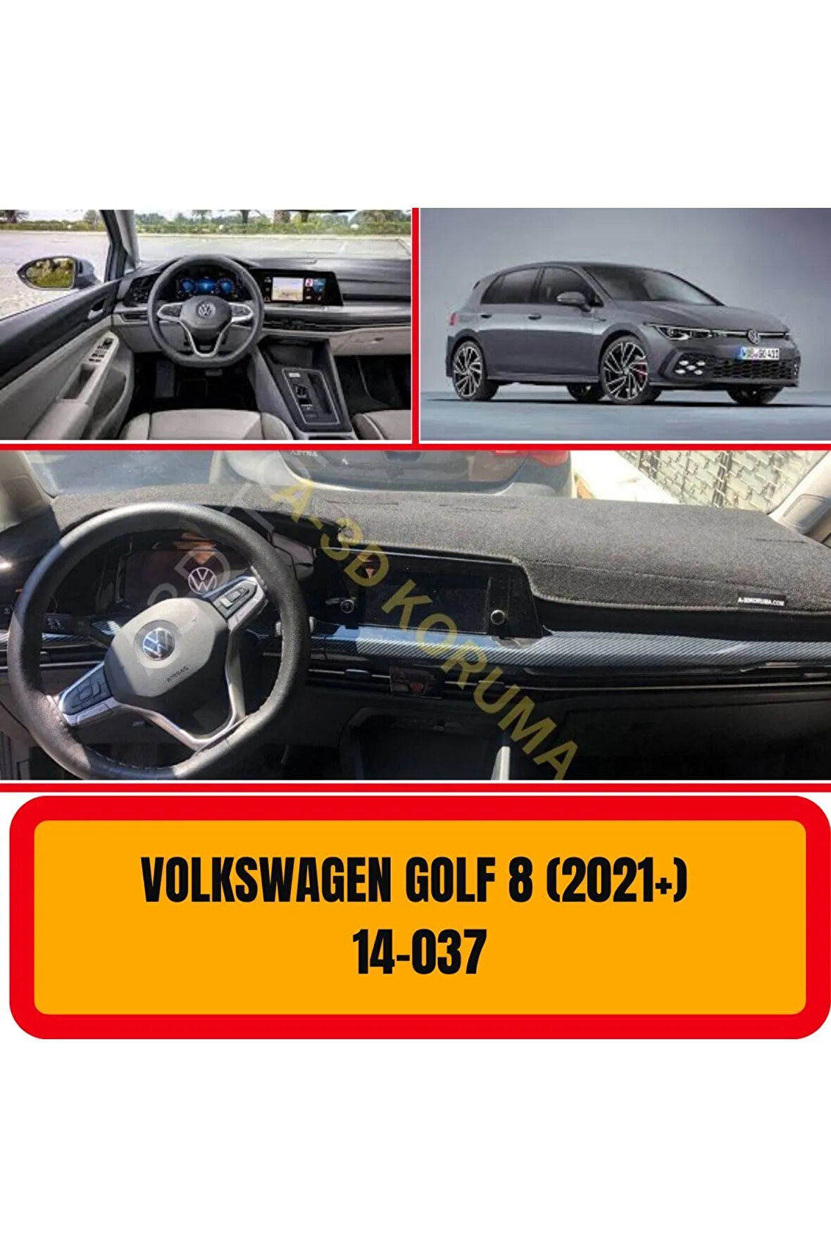 Volkswagen Golf 8 ( 2021 ) Ön Gögüs / Panel / Torpido Korumasi / Kilifi / Halisi/ A3d/ 3d