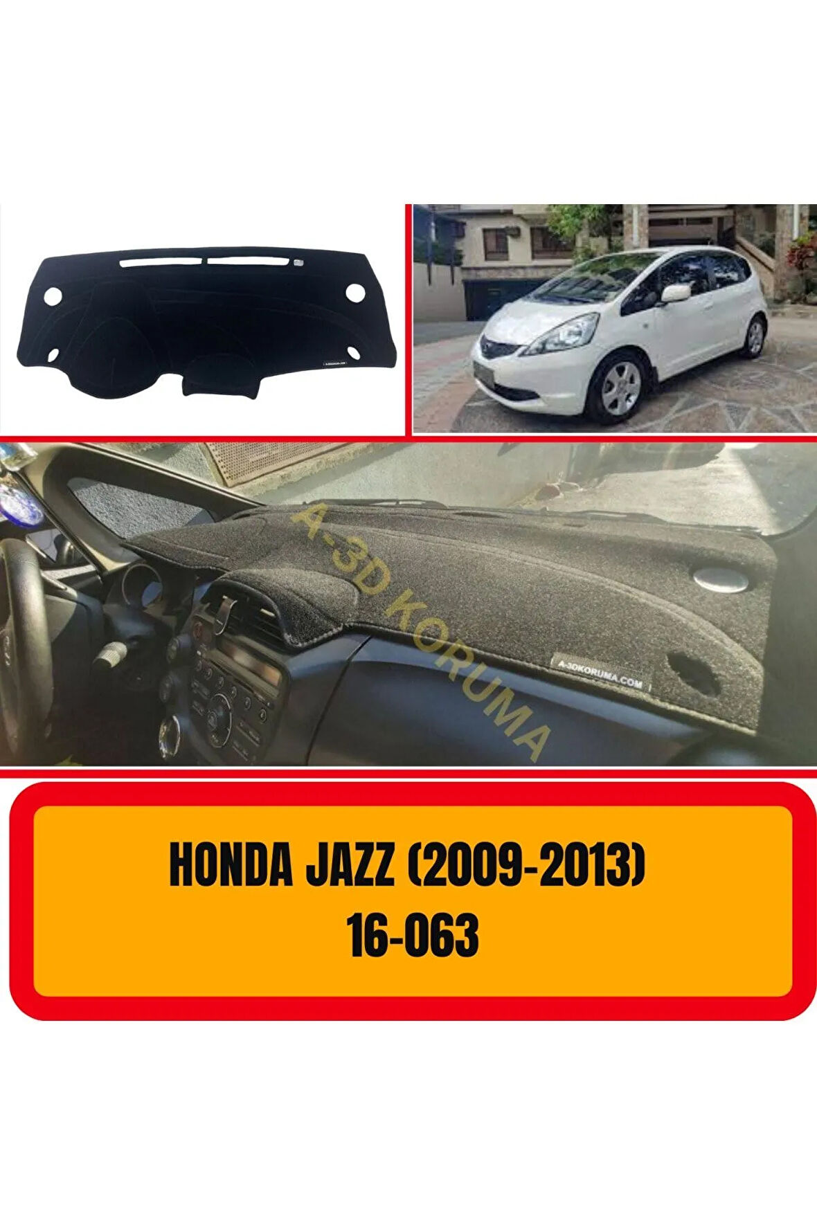 Honda Jazz (2009-2013) Ön Örtüsü Göğüs Panel Torpido Koruma Koruyucu Kılıfı Halısı Yedek Parça