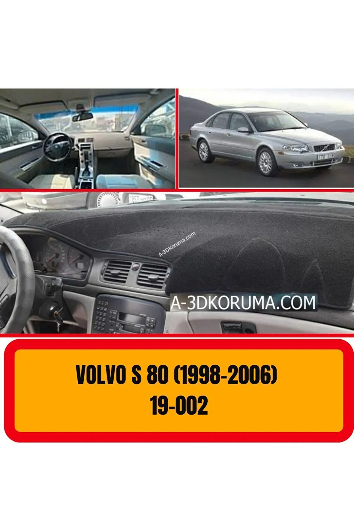 Volvo S80 1998-2006 Ön Gögüs Panel Torpido Koruma Koruyucu Kilifi Halisi Örtüsü Yedek Parça