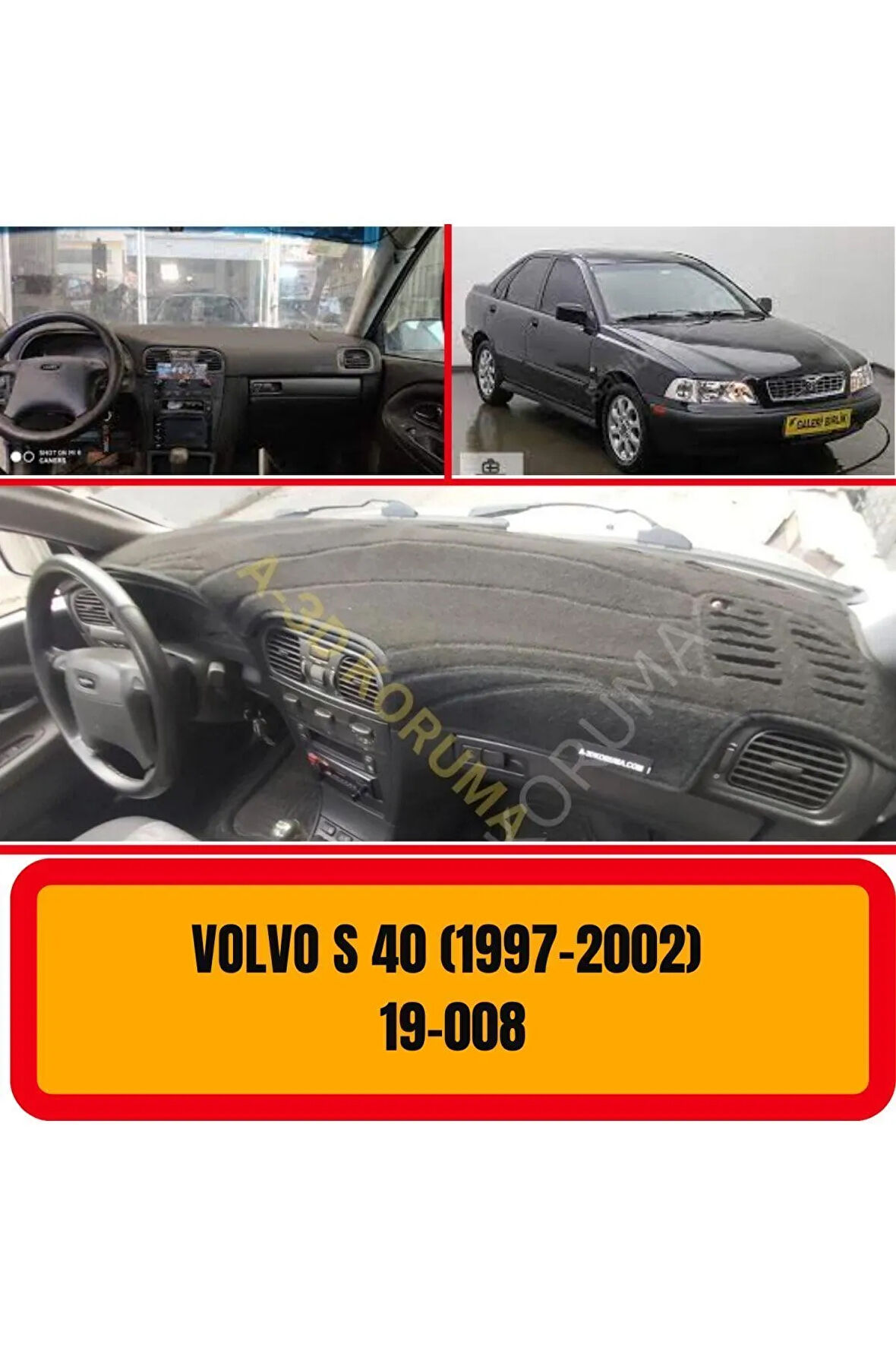 Volvo S40 (1997-2002) Torpido Koruma Koruyucu Kilifi Halisi Örtüsü Aksesuar Yedek Parça