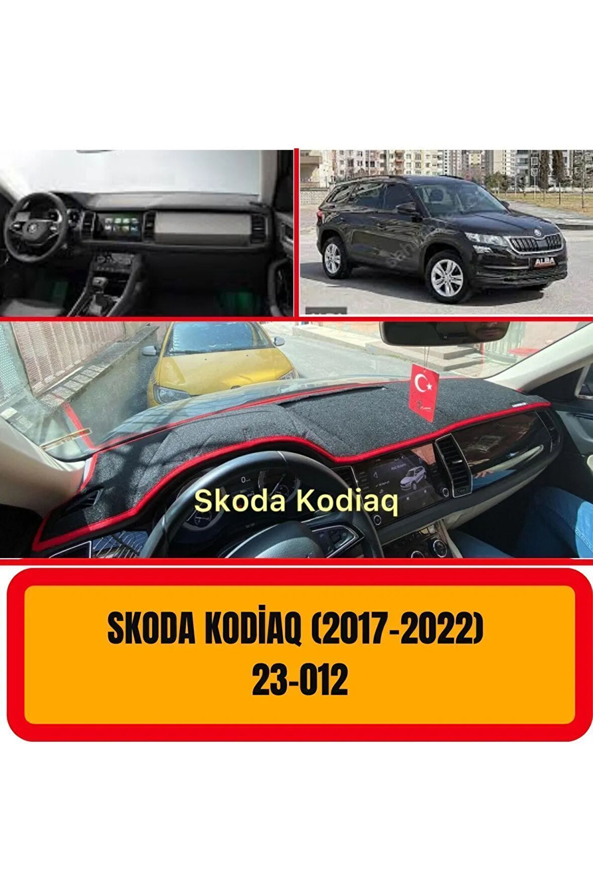 Skoda Kodiaq 2017 Ön Örtüsü Göğüs Panel Torpido Koruma Koruyucu Kılıfı Halısı Yedek Parça