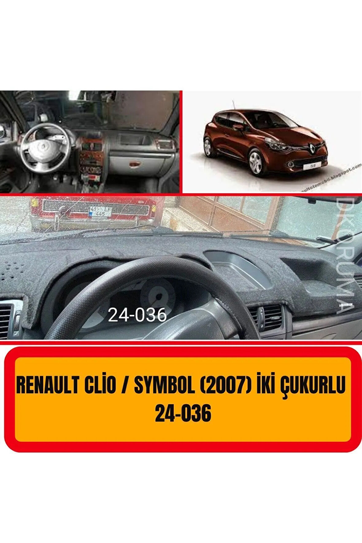 Renault Clio 2007 Ön Torpido Koruma Koruyucu Kilifi Halisi Örtüsü Aksesuarları Yedek Parça