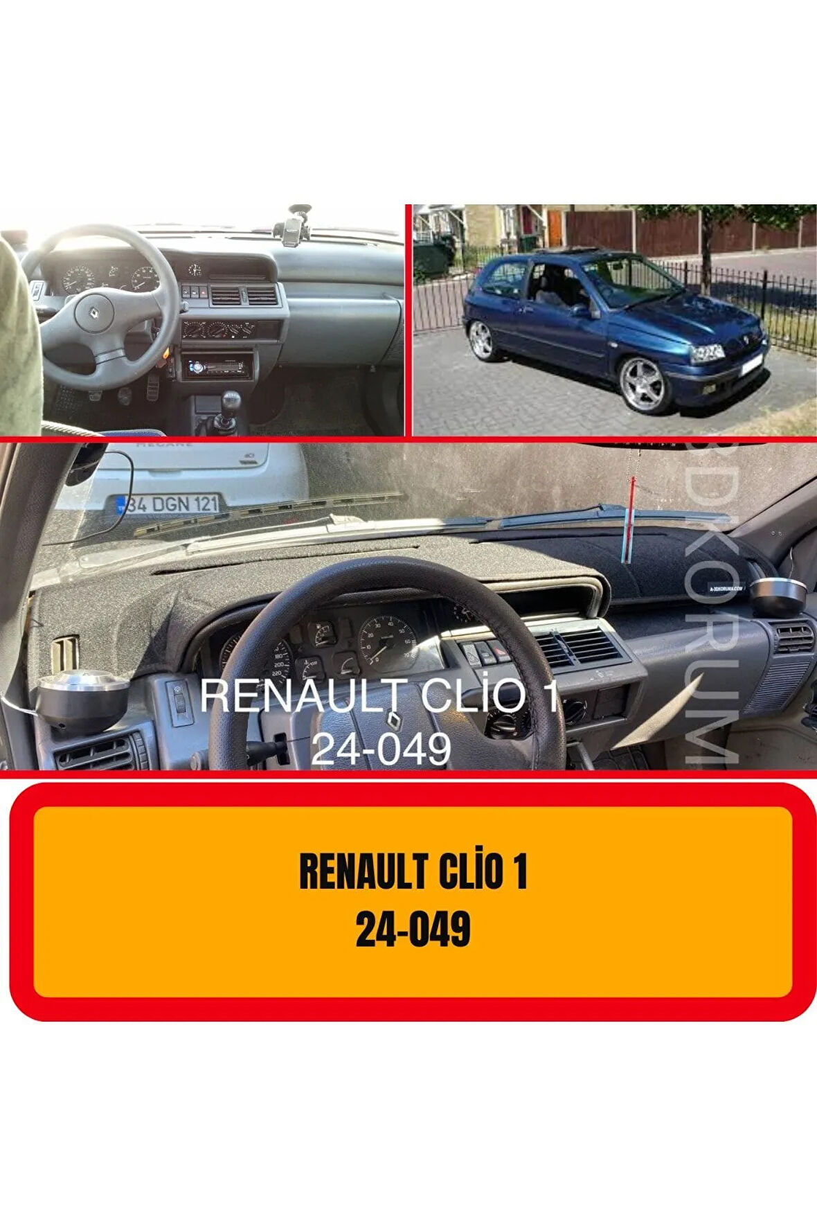 Renault Clio 1 Ön Gögüs Panel Torpido Koruma Koruyucu Kilifi Halisi Örtüsü