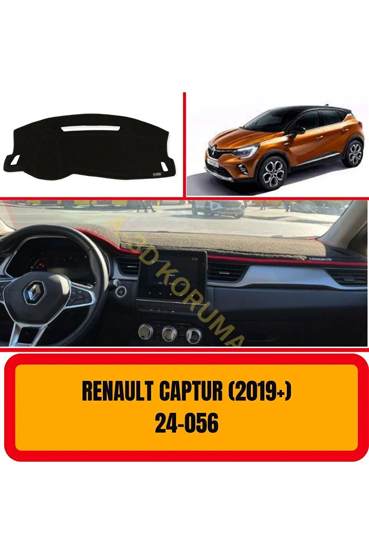 Renault Captur 2019 Ön Örtüsü Göğüs Panel Torpido Koruma Koruyucu Kılıfı Halısı Yedek Parça