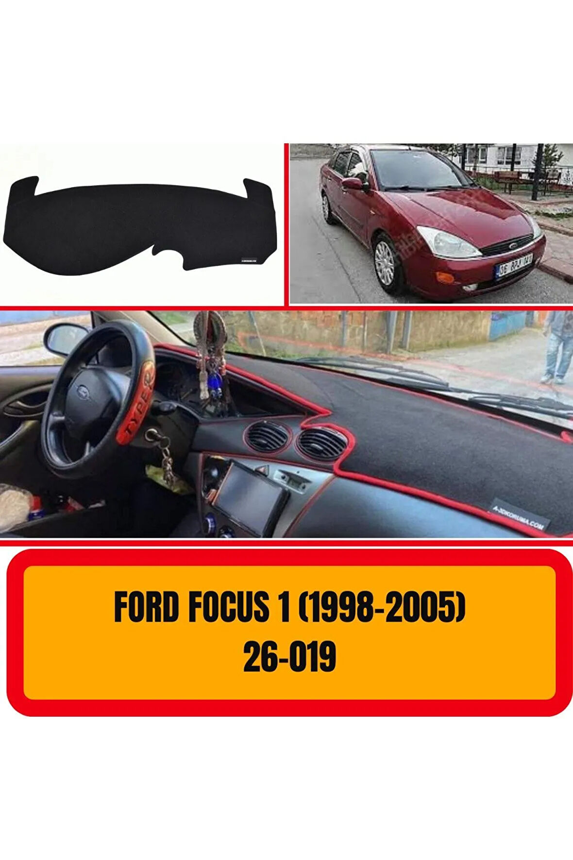 Ford Focus 1 1998-2005 Ön Gögüs Panel Torpido Koruma Koruyucu Kilifi Halisi / A3d/ 3d