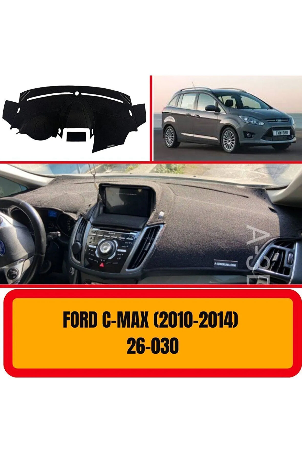 Ford C-max 2010-2014 Ön Torpido Koruma Koruyucu Kilifi Halisi Örtüsü Aksesuarları Yedek Parça