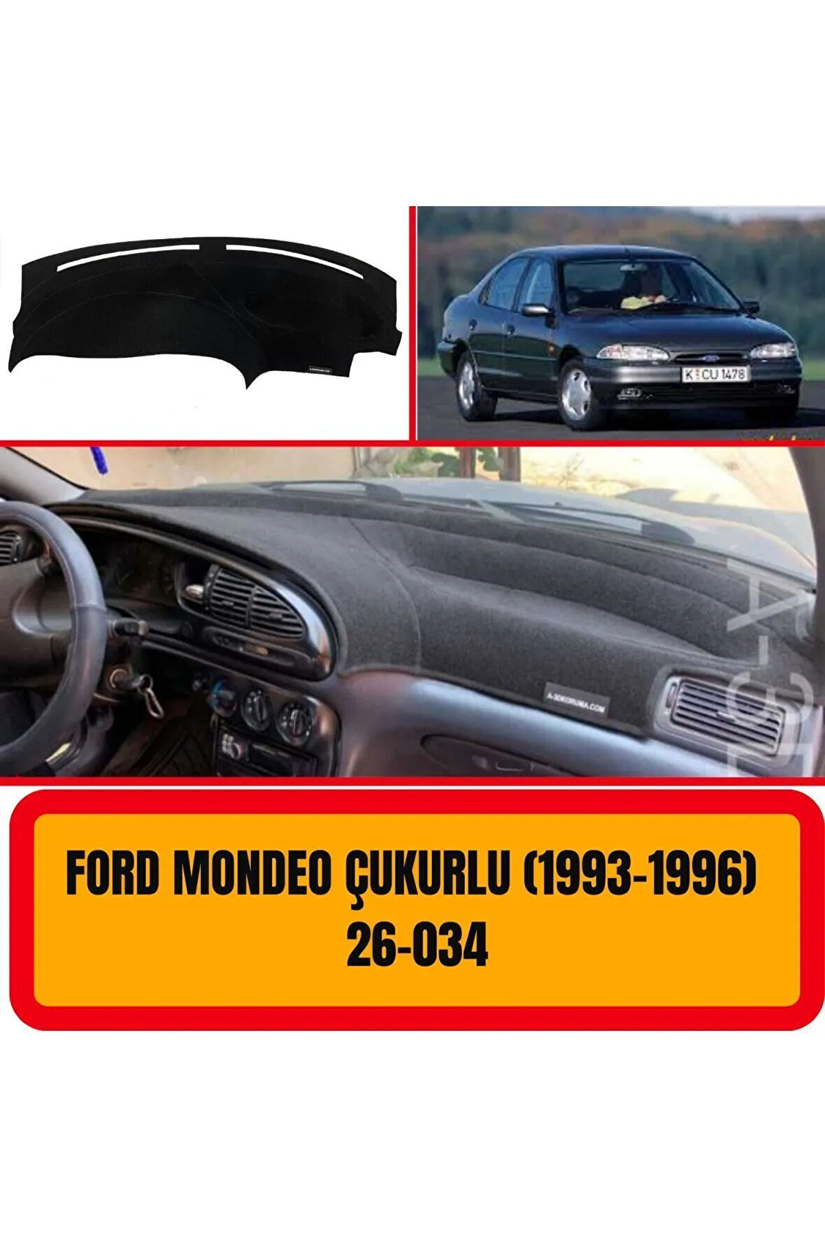 Ford Mondeo 1993-1996 Ön Gögüs Panel Torpido Koruma Koruyucu Kilifi Halisi Örtüsü Yedek Parça