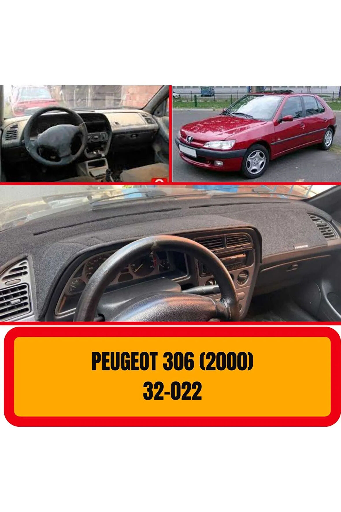 Peugeot 306 Ön Gögüs Panel Torpido Koruma Koruyucu Kilifi Halisi Örtüsü