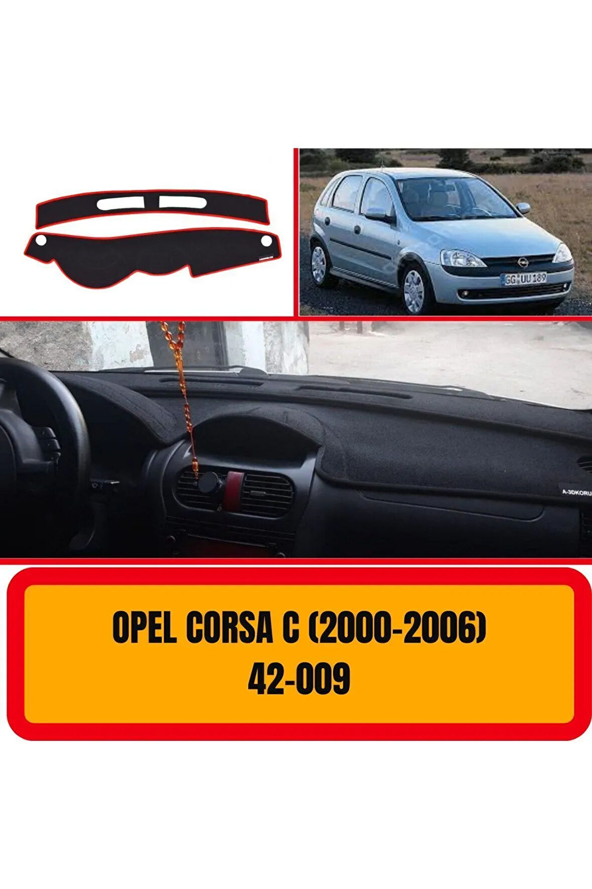 Opel Corsa C 2000-2006 Ön Örtüsü Göğüs Panel Torpido Koruma Koruyucu Kılıfı Halısı Yedek Parça