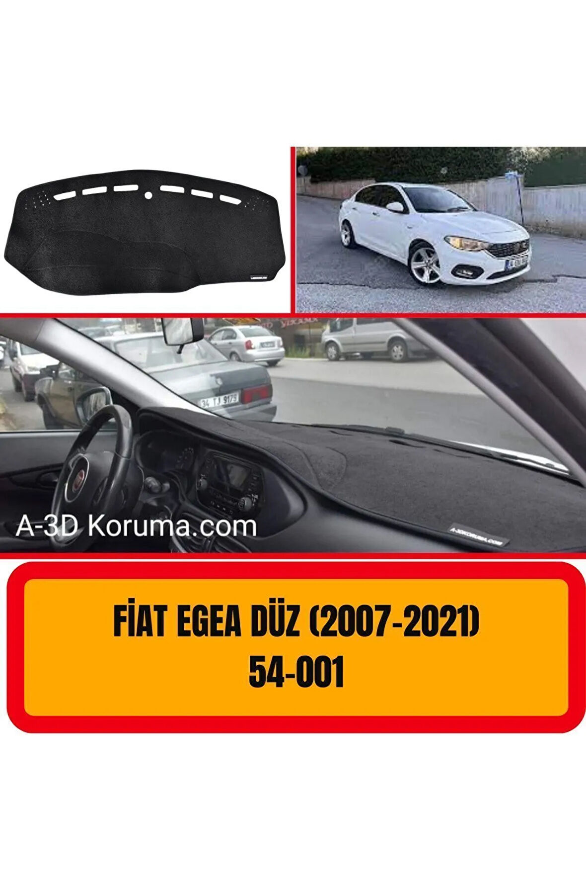 Fiat Egea Tabletsiz (DÜZ HALI) Ön Gögüs Panel Torpido Koruma Koruyucu Kilifi Halisi Örtüsü Yedek