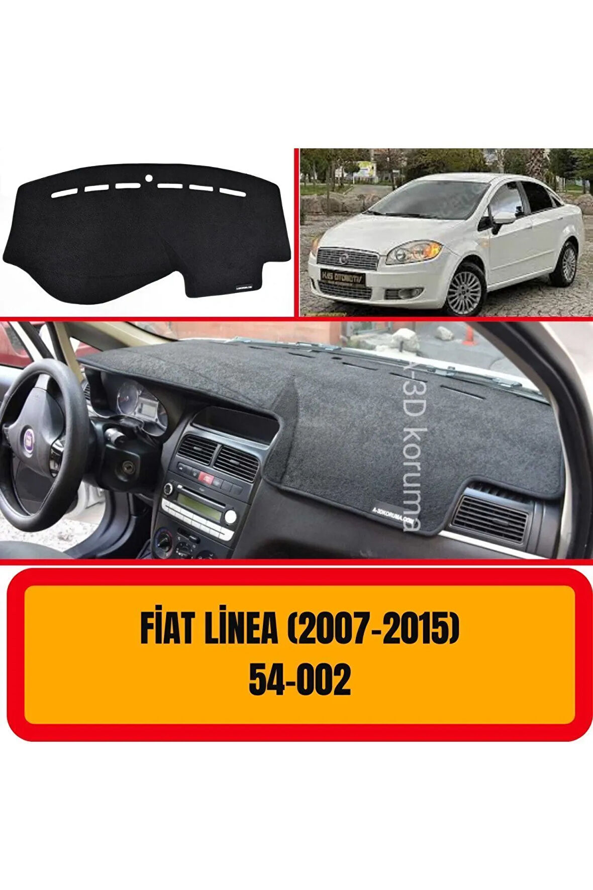 Fiat Linea 2007-2015 Ön Gögüs Panel Torpido Koruma Koruyucu Kilifi Halisi Örtüsü