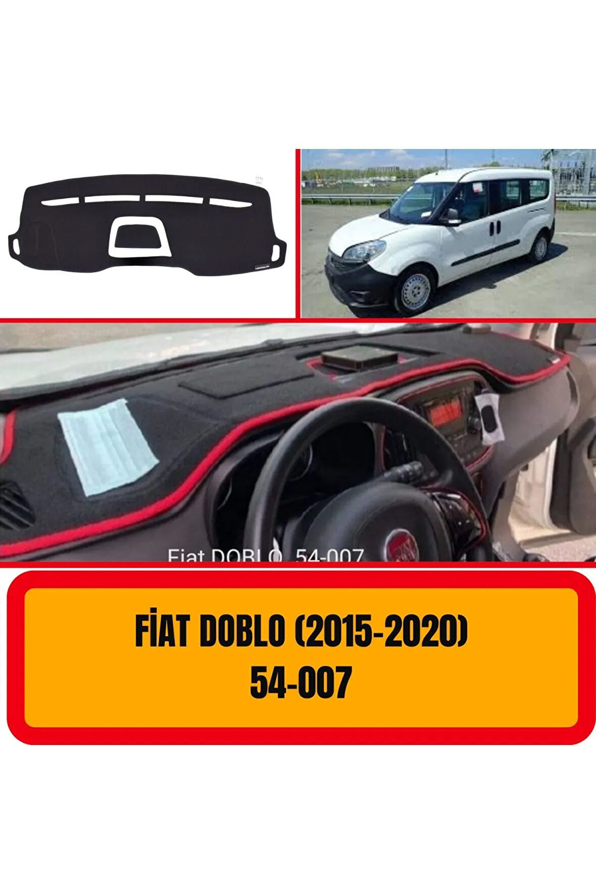 Fiat Doblo ( 2015-2020 ) Ön Gögüs / Panel / Torpido Korumasi / Kilifi / Halisi / Koruyucu / Örtüsü