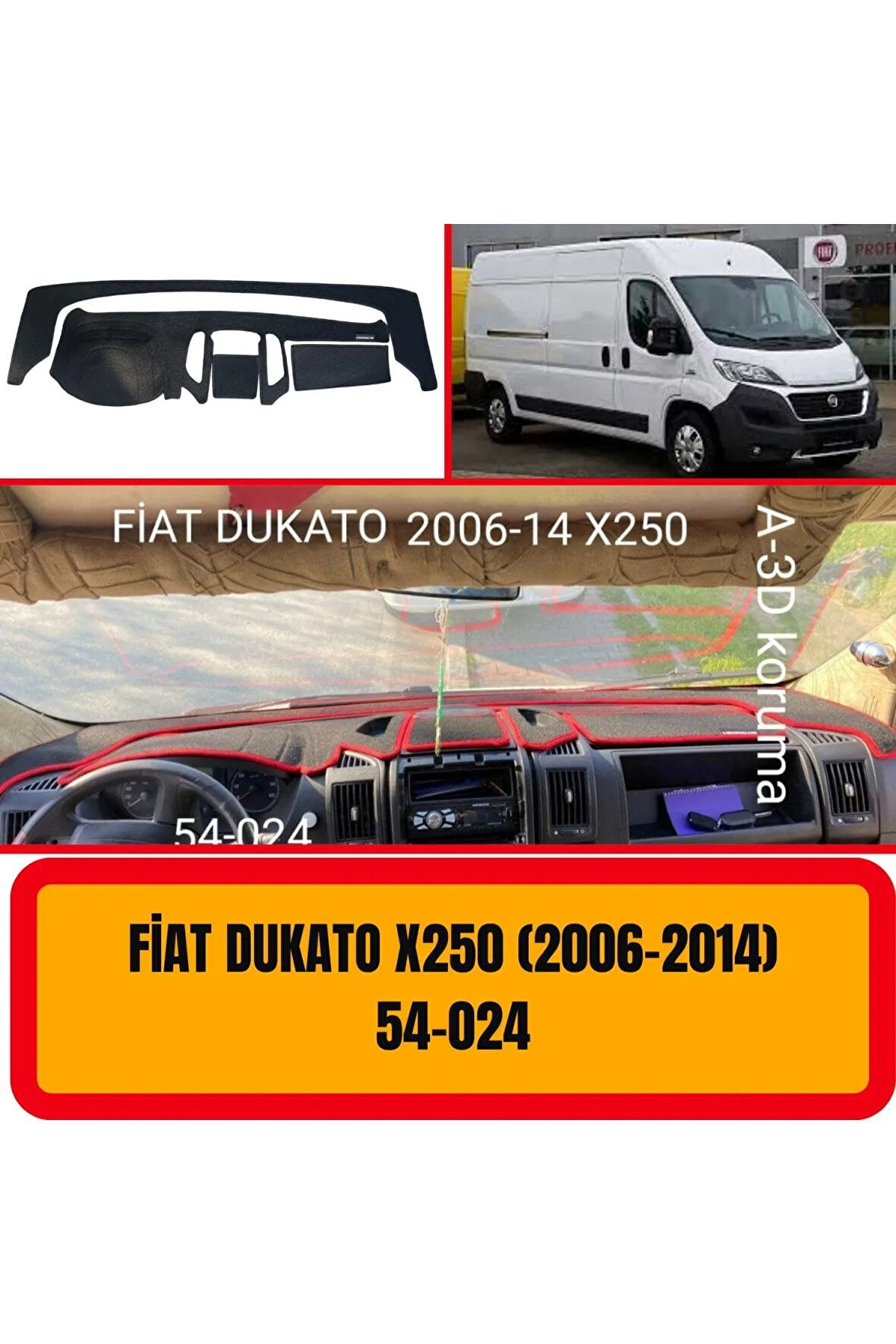 Fiat Dukato X250 2006-2014 Ön Gögüs Panel Torpido Koruma Koruyucu Kilifi Halisi Örtüsü
