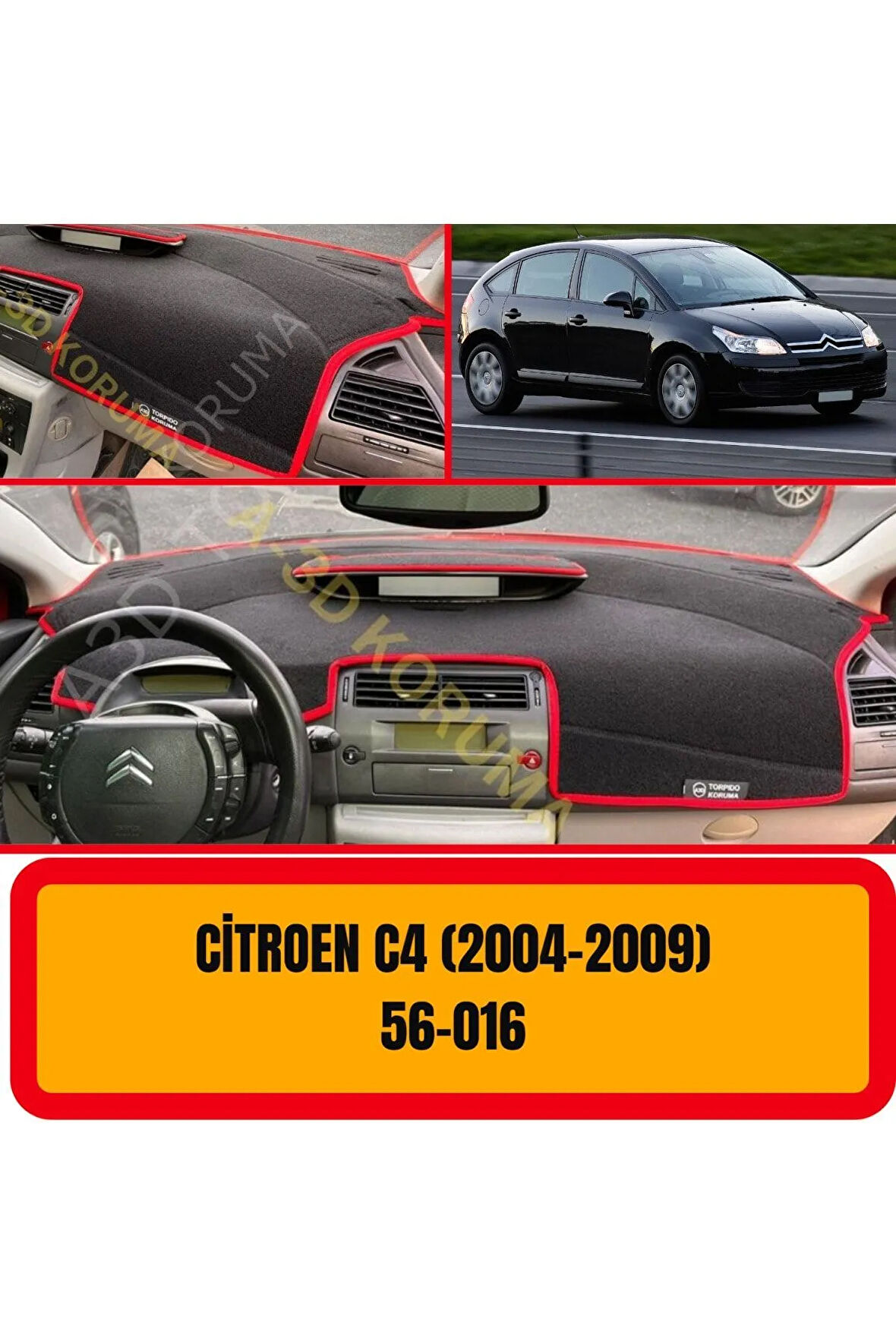 Citroen C4 2004 - 2009 Ön Gögüs Panel Torpido Koruma Koruyucu Kilifi Halisi Örtüsü