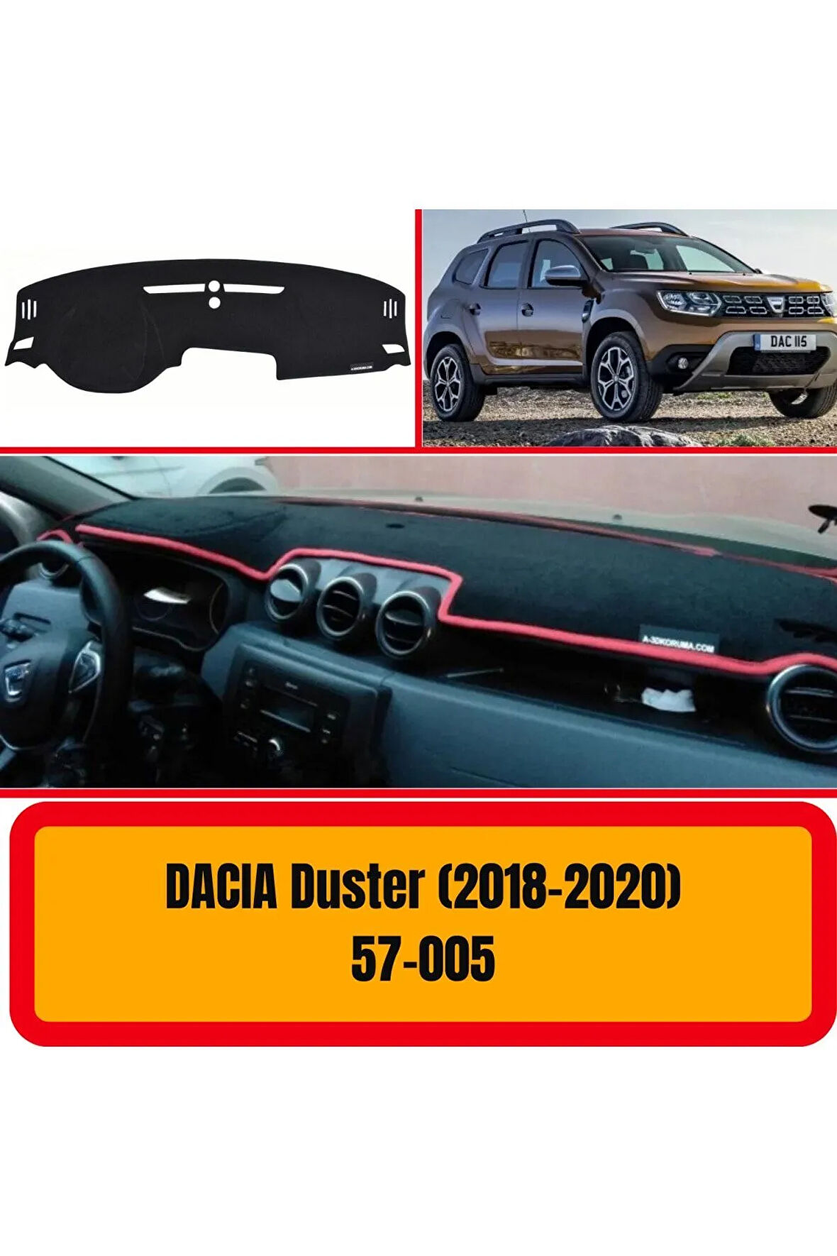 Dacia Duster 2018-2020 Ön Gögüs / Panel / Torpido Korumasi / Kilifi / Halisi / Koruyucu /a3d/ 3d