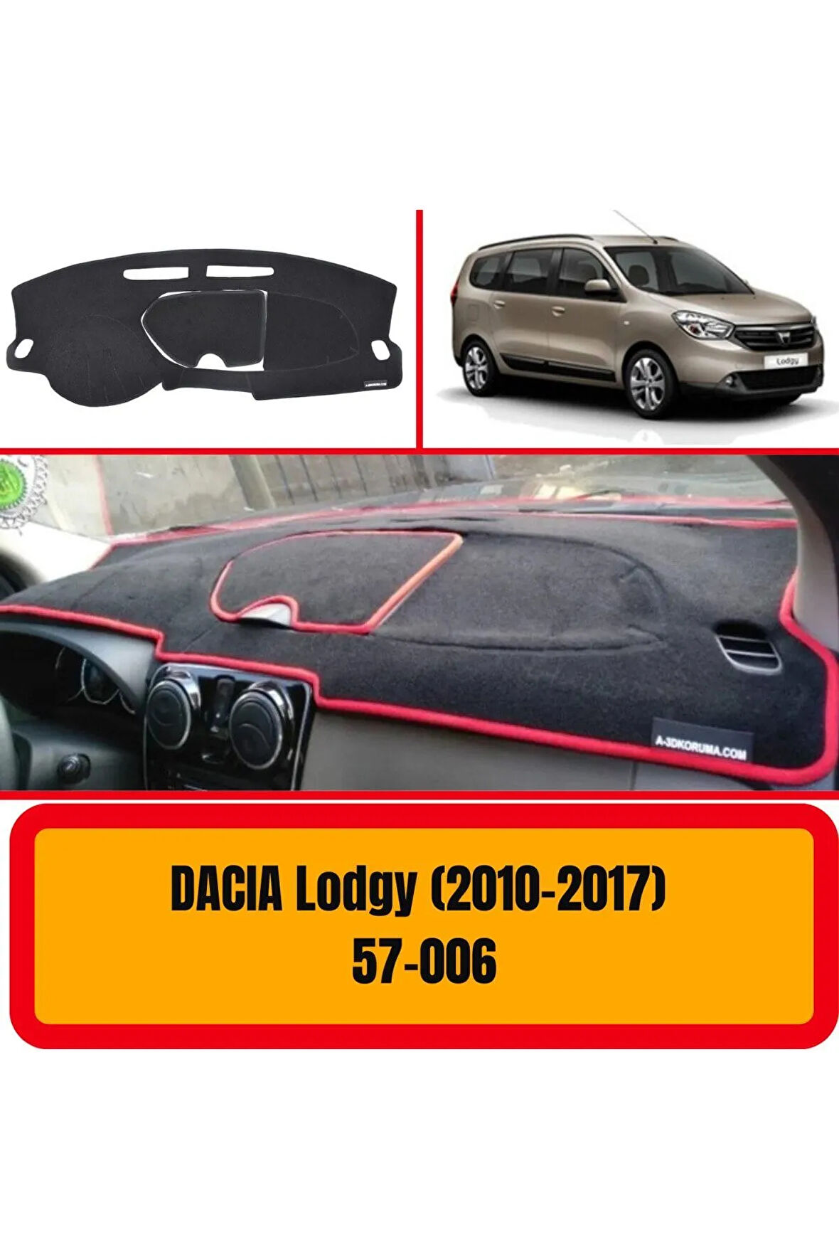 Dacia Lodgy 2010- 2017 Ön Gögüs / Panel / Torpido Korumasi / Kilifi / Halisi / Koruyucu / Örtüsü