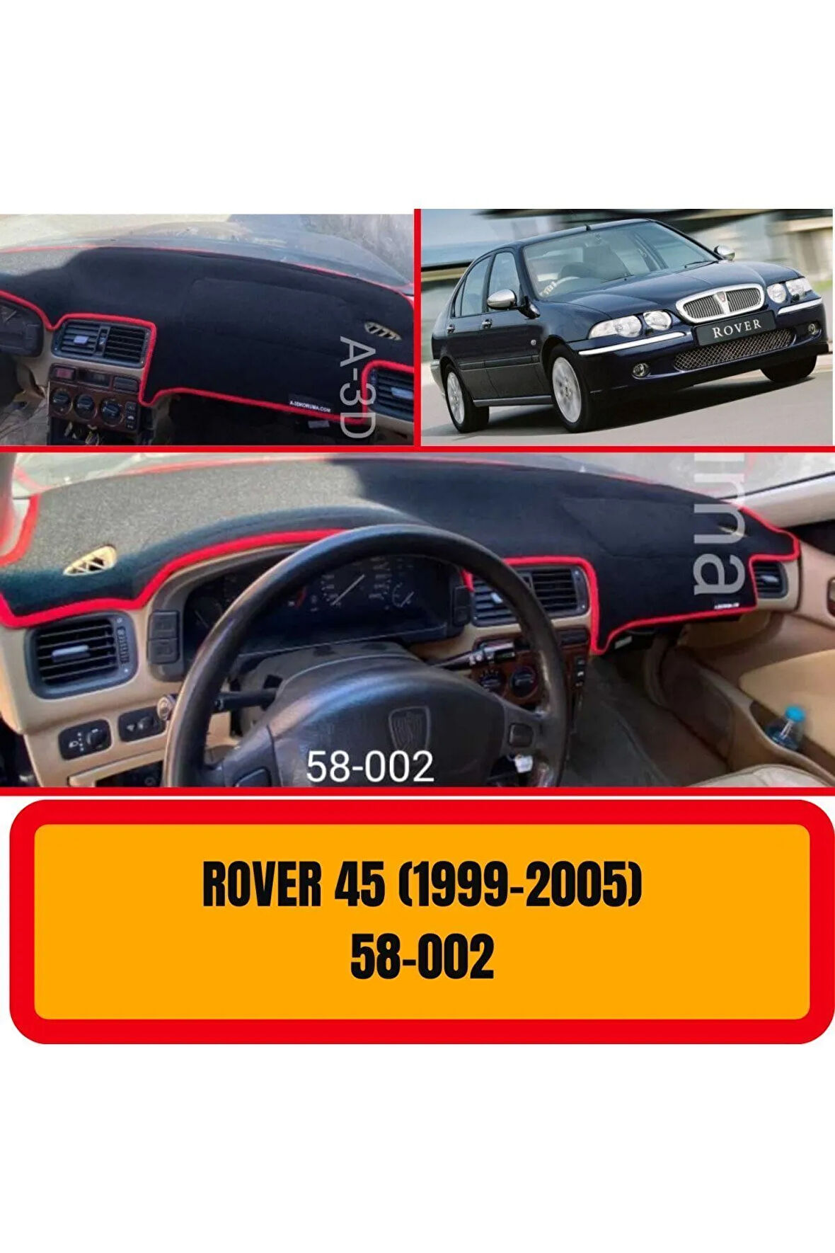 Rover 45 1999-2005 Ön Örtüsü Göğüs Panel Torpido Koruma Koruyucu Kılıfı Halısı Yedek Parça
