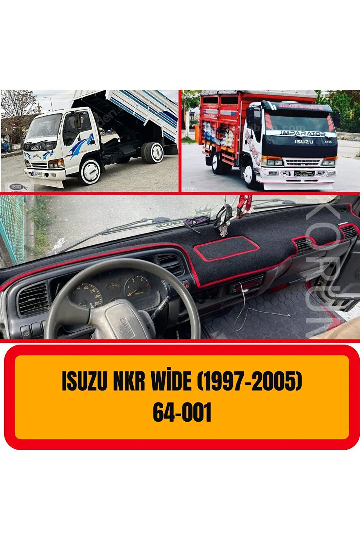 Isuzu Nkr Wide 1997 - 2005 Ön Gögüs Panel Torpido Koruma Koruyucu Kilifi Halisi Örtüsü