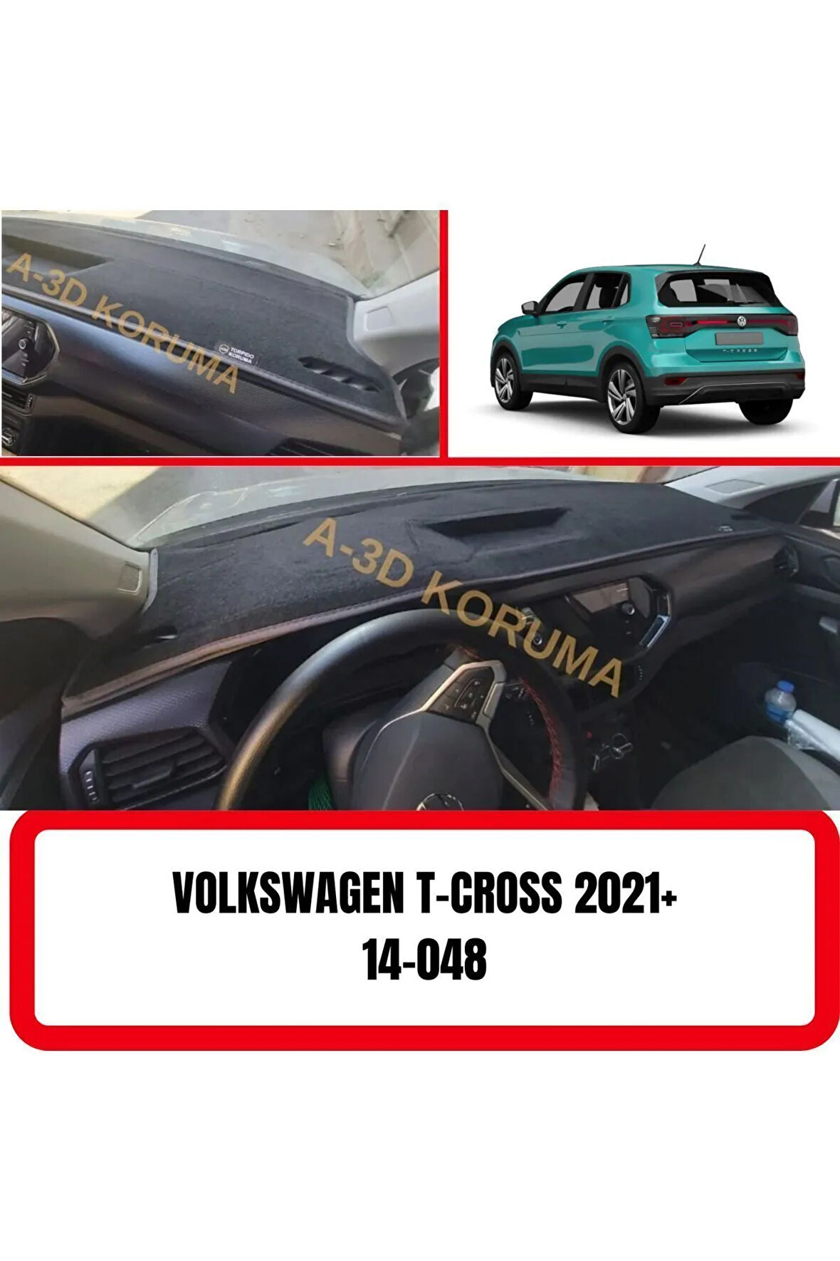 Volkswagen T-cross 2021 Uyumlu Ön Gögüs / Panel / Torpido Korumasi / Kilifi / Halisi / A3d / 3d