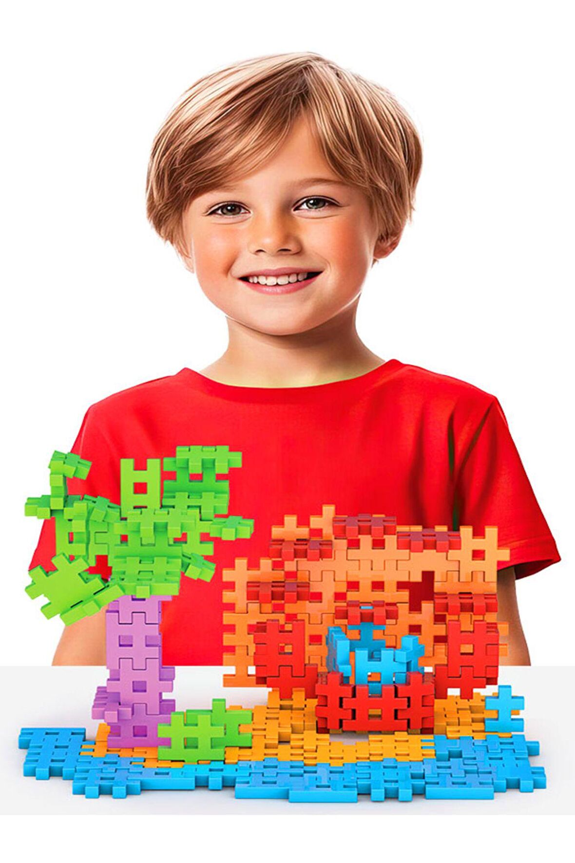 Fun Fun Puzzle Inşa Lego Yapı Bloklar 128 Parça
