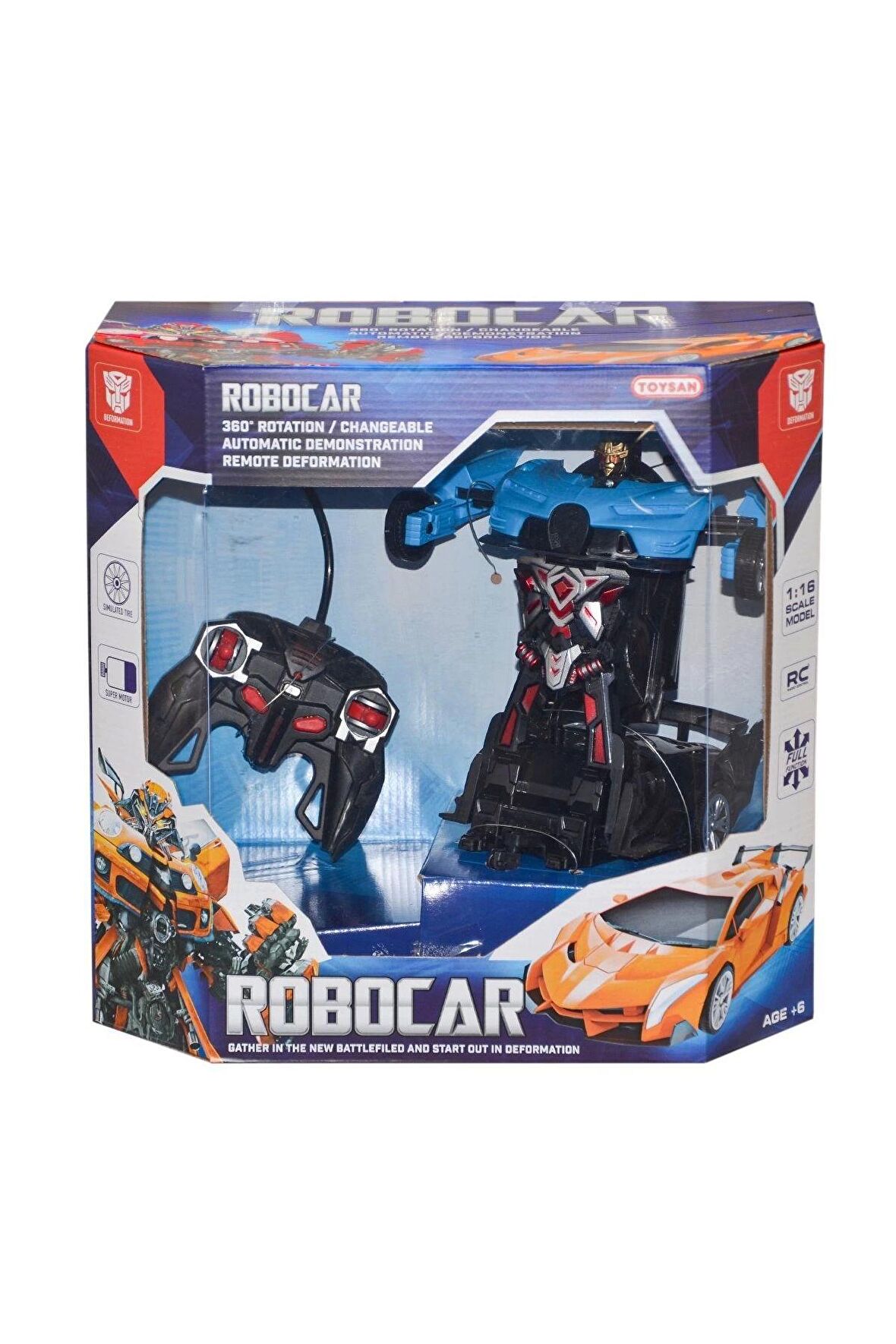 Toy-28 Kumandalı Robocar Dönüşebilen Robot -toysan