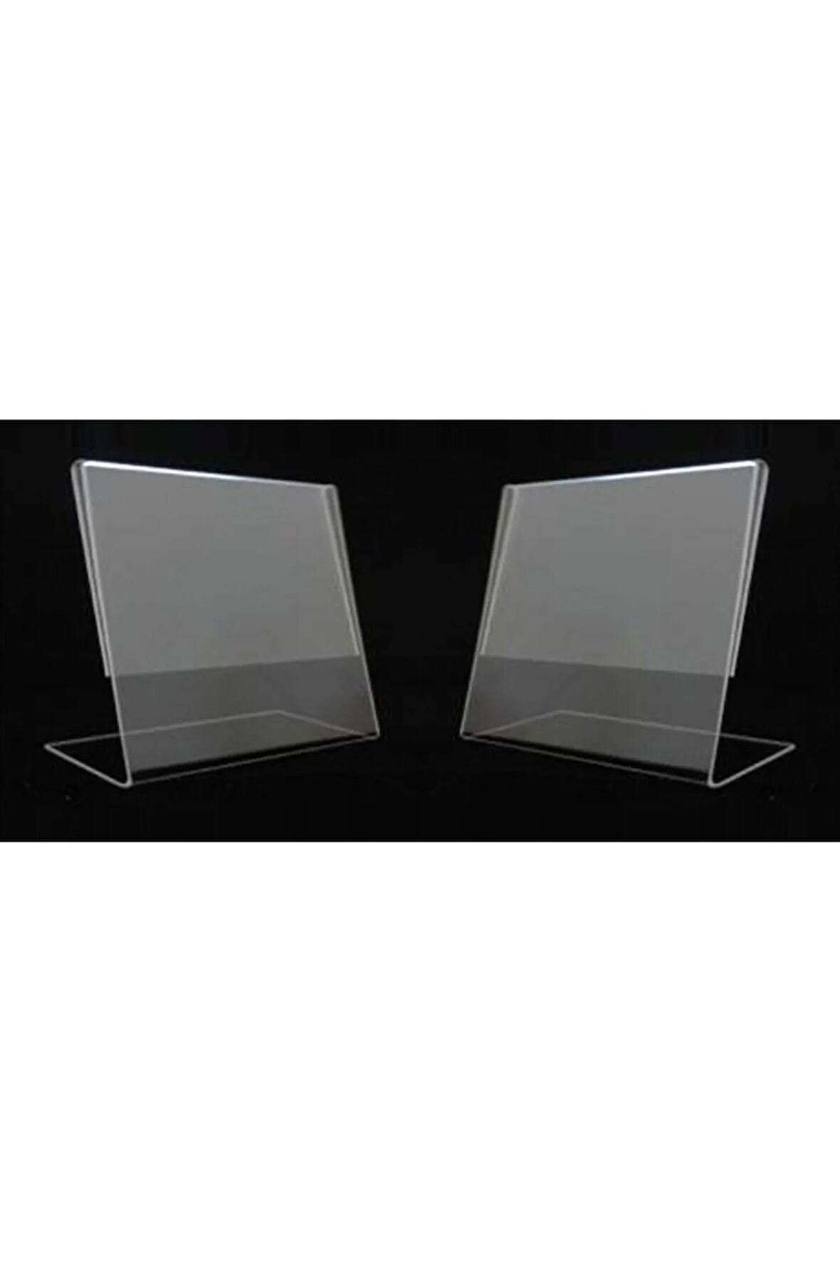 A4 21cmx30cm Masaüstü L Tipi Yatay Pleksi Föylük Broşürlük Fiyatlık
